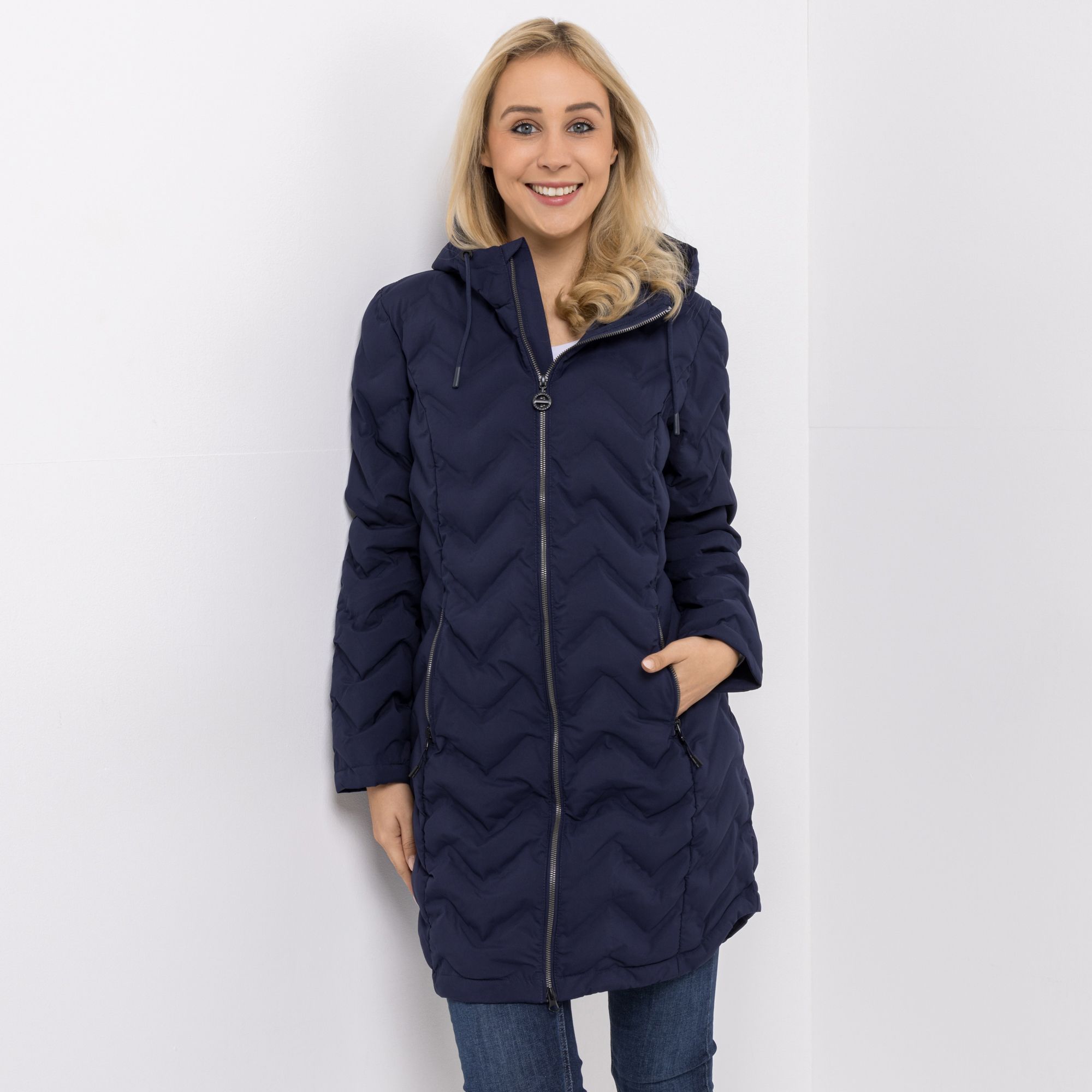 B-Ware CENTIGRADE ACTIVE Steppmantel angeschnittene Kapuze 2-Wege-Reißverschluss