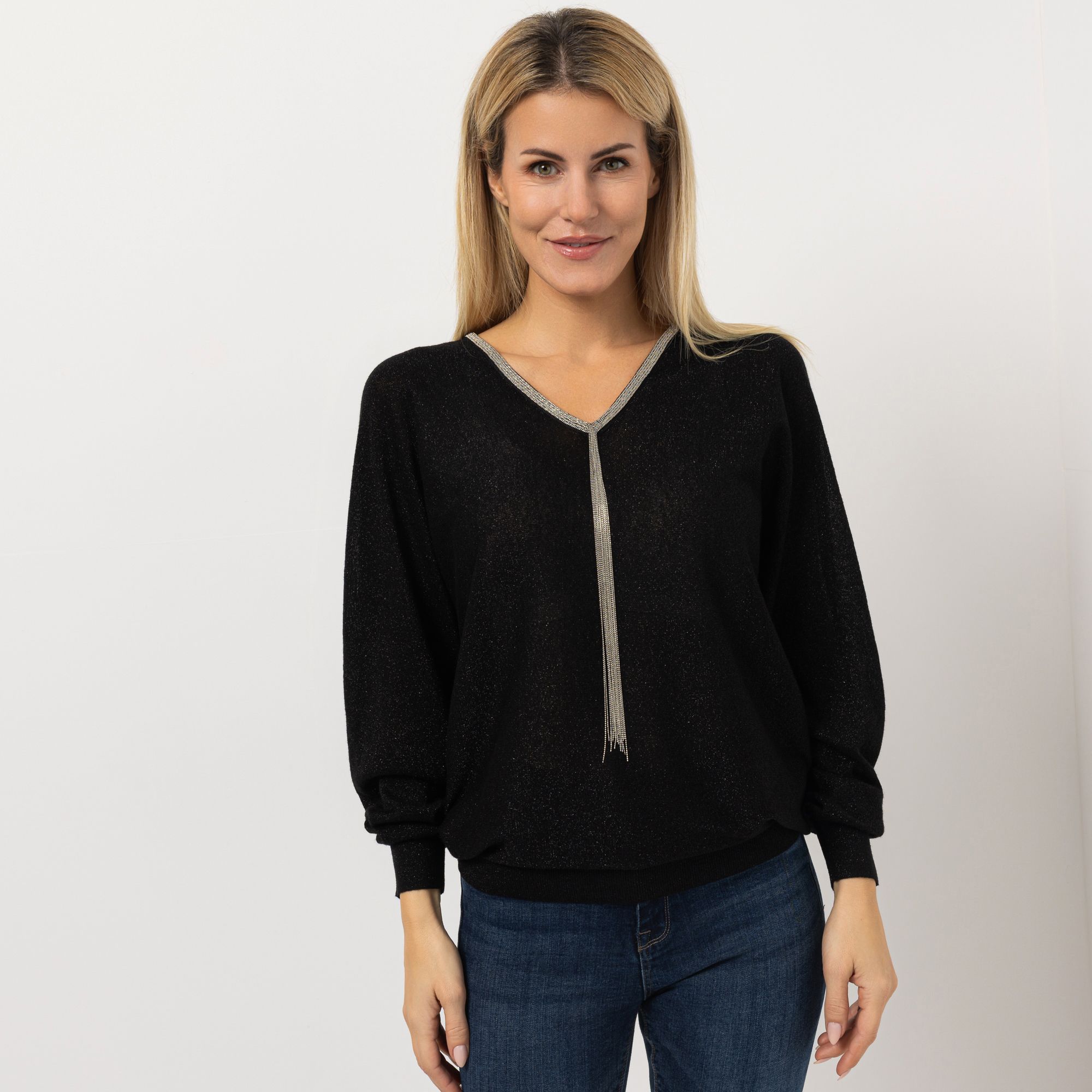 B-Ware KILIAN KERNER SENSES Pullover, Langarm Fledermausärmel mit Kettendetail