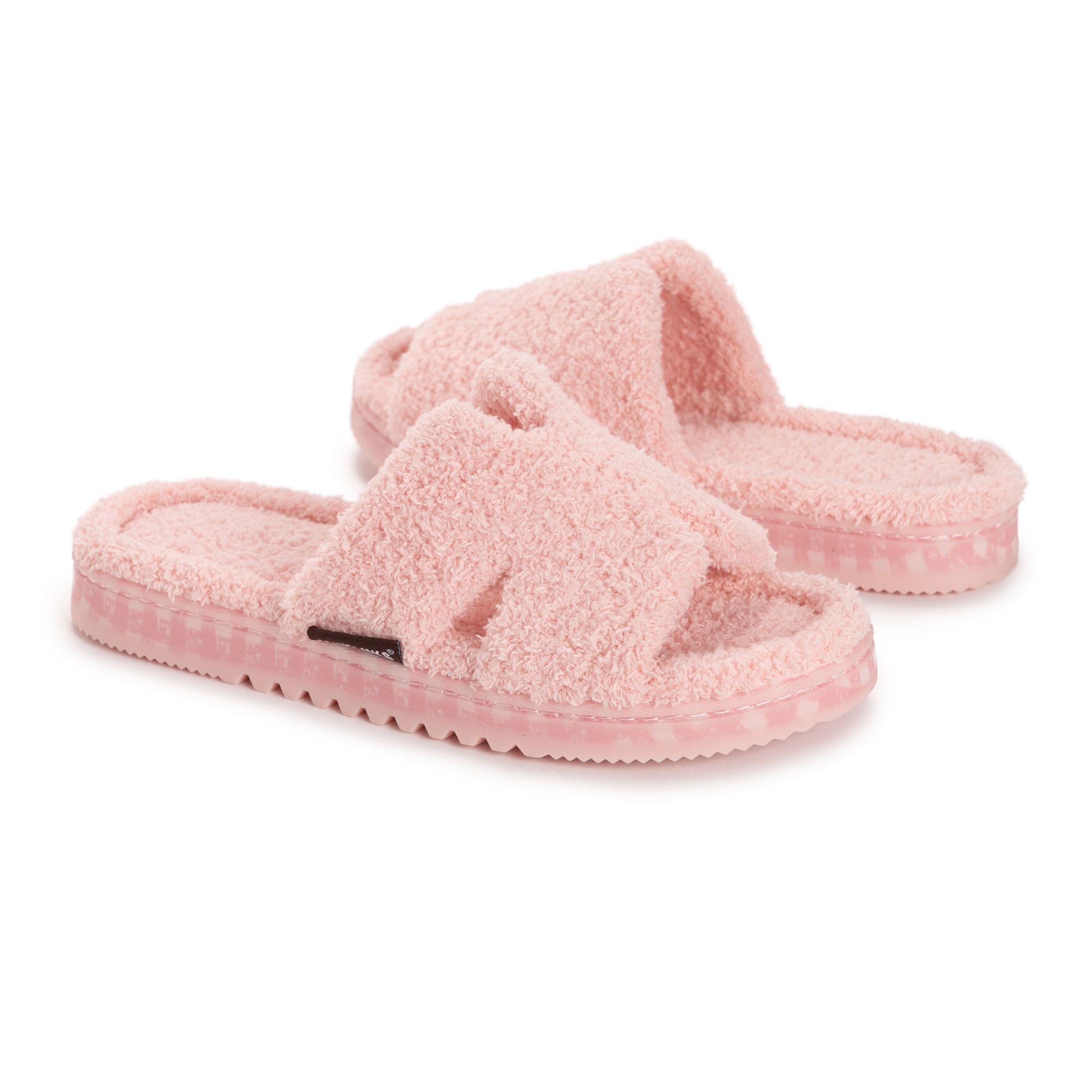 B-Ware MUK LUKs Wellness-Pantolette Frottee bedruckte Sohle