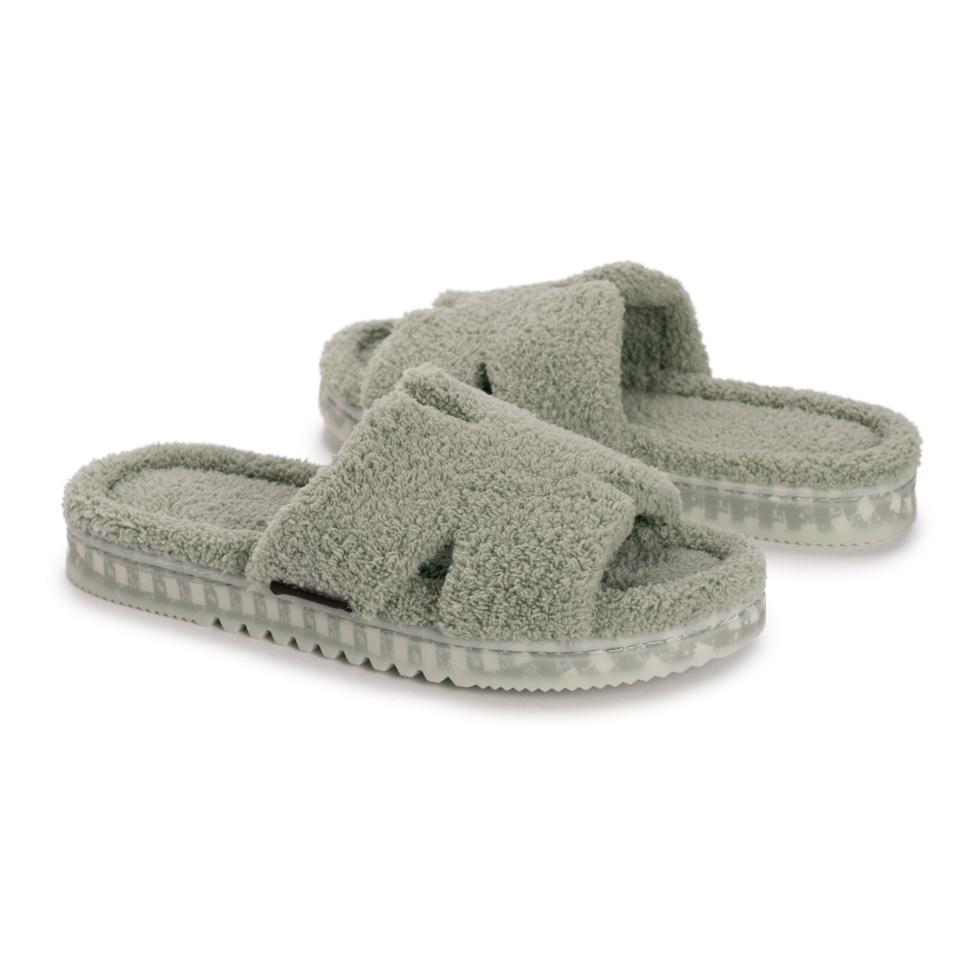 B-Ware MUK LUKs Wellness-Pantolette Frottee bedruckte Sohle