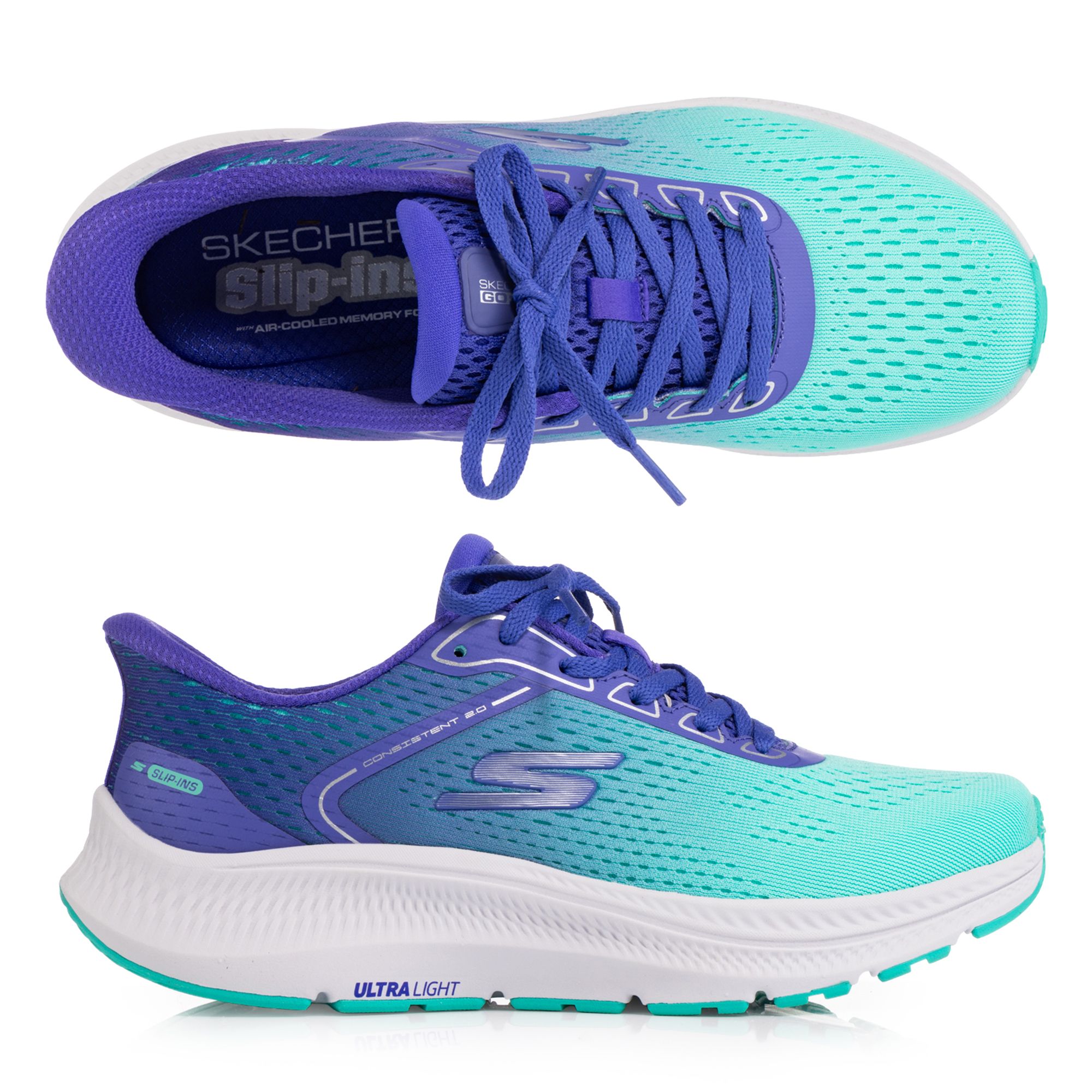 B-Ware SKECHERS Damen-Slipper Go Run Consistent 2.0 Funktionsmesh