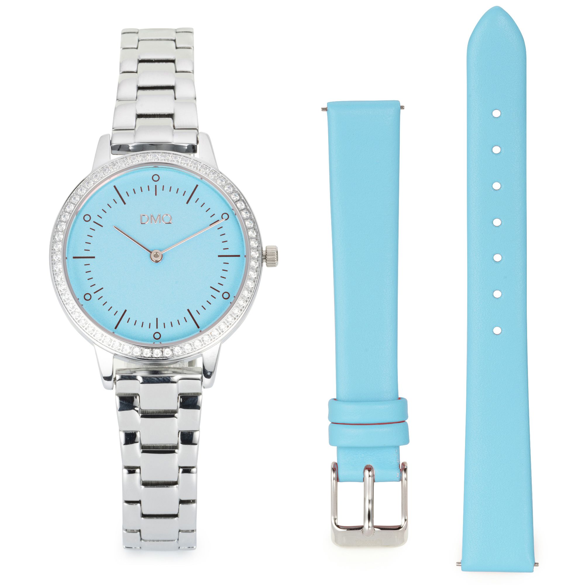 B-Ware DIAMONIQUE® Damenuhr Quarzwerk = 0,60ct