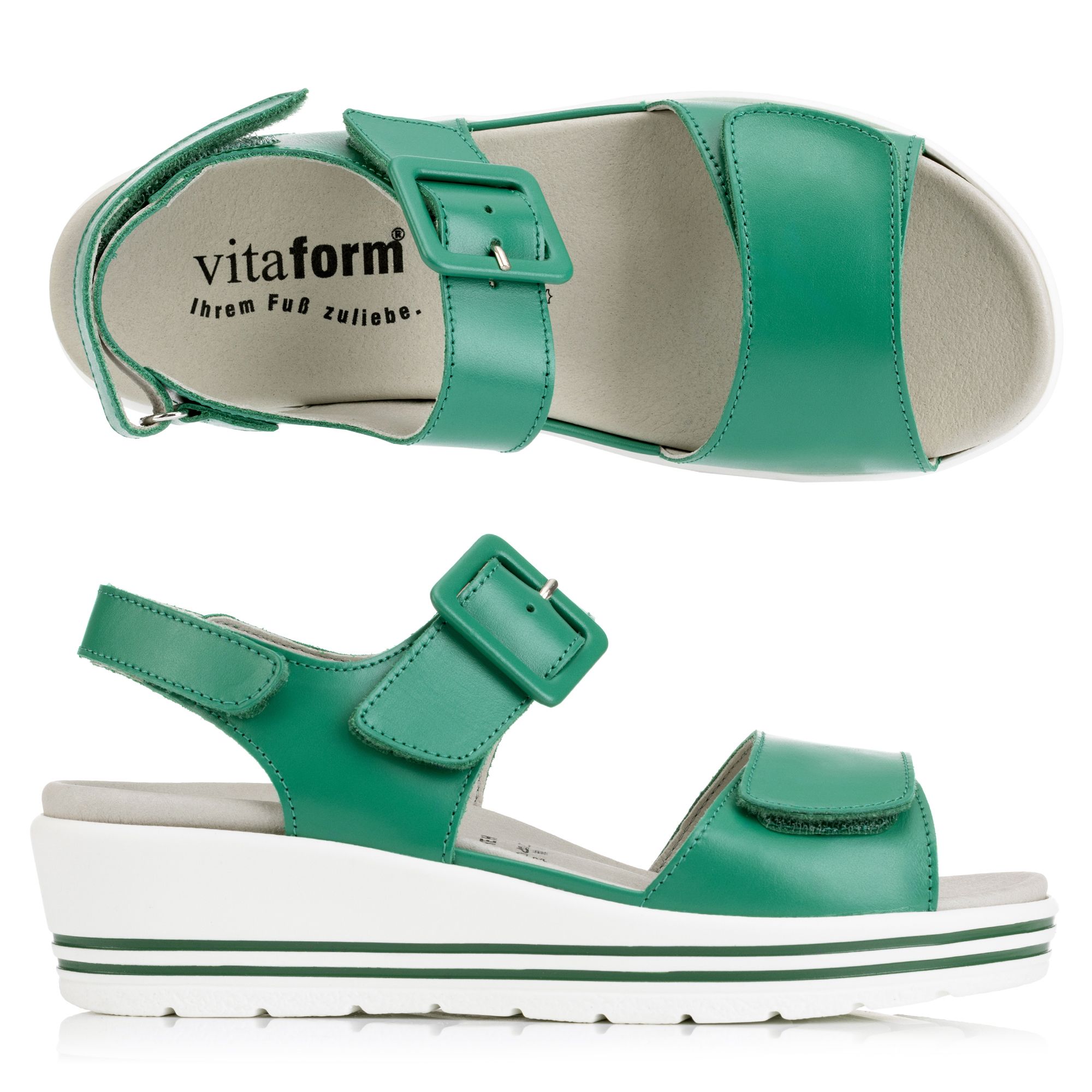 B-Ware VITAFORM Damen-Sandalette Nappaleder verstl. Riemen