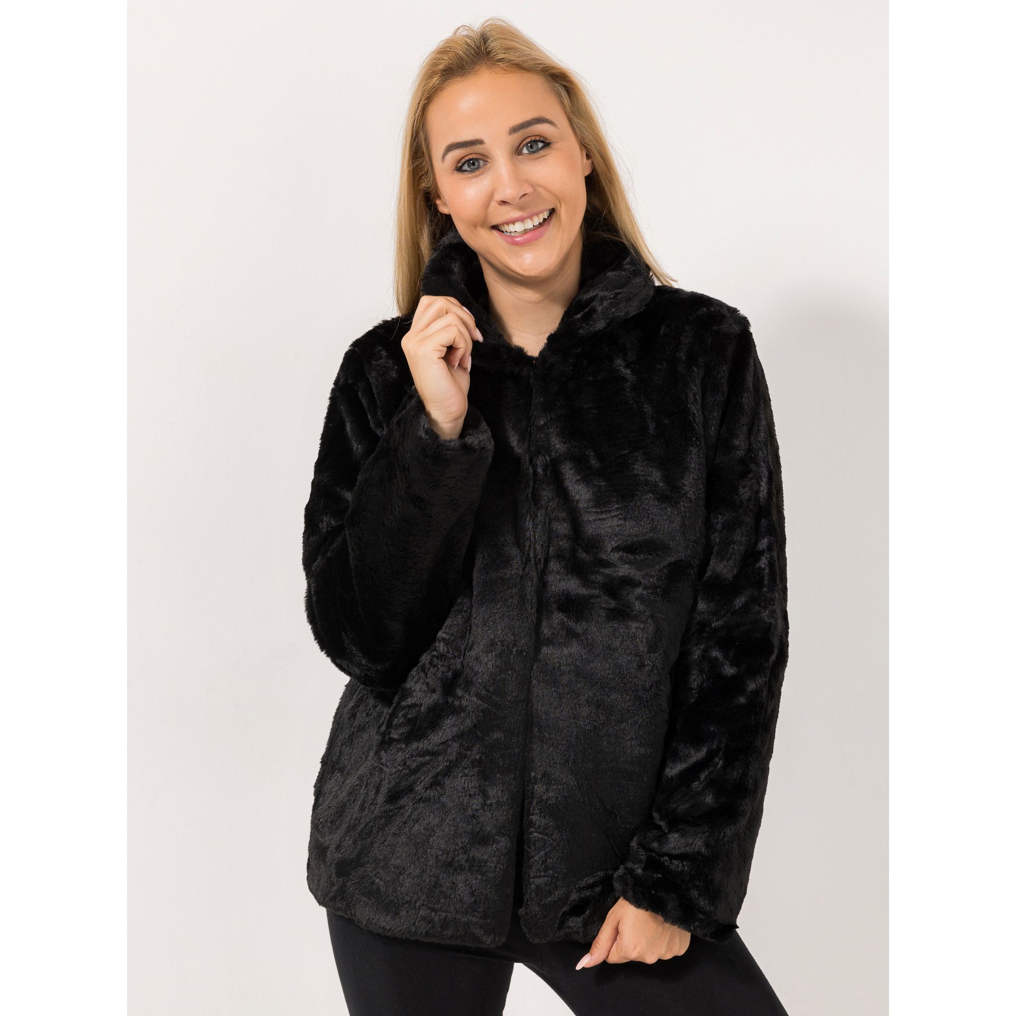 B-Ware MONT CHALET Damen-Jacke Fellimitat Hakenverschluss