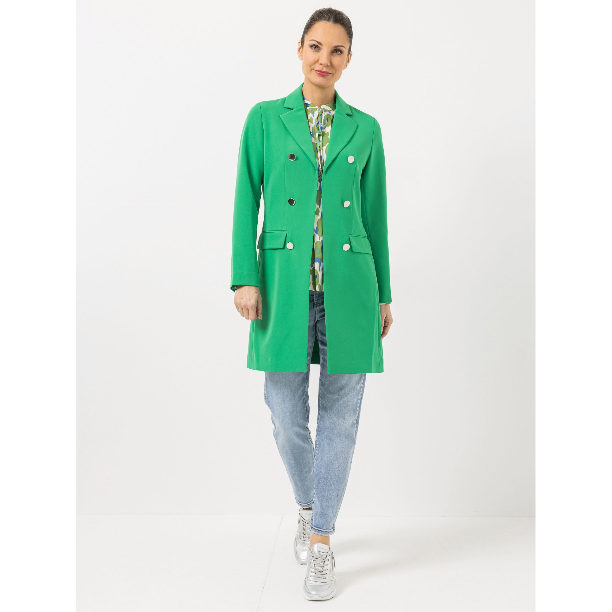 B-Ware STEFFEN SCHRAUT Blazermantel tiefer Reverskragen Schmuckknöpfe