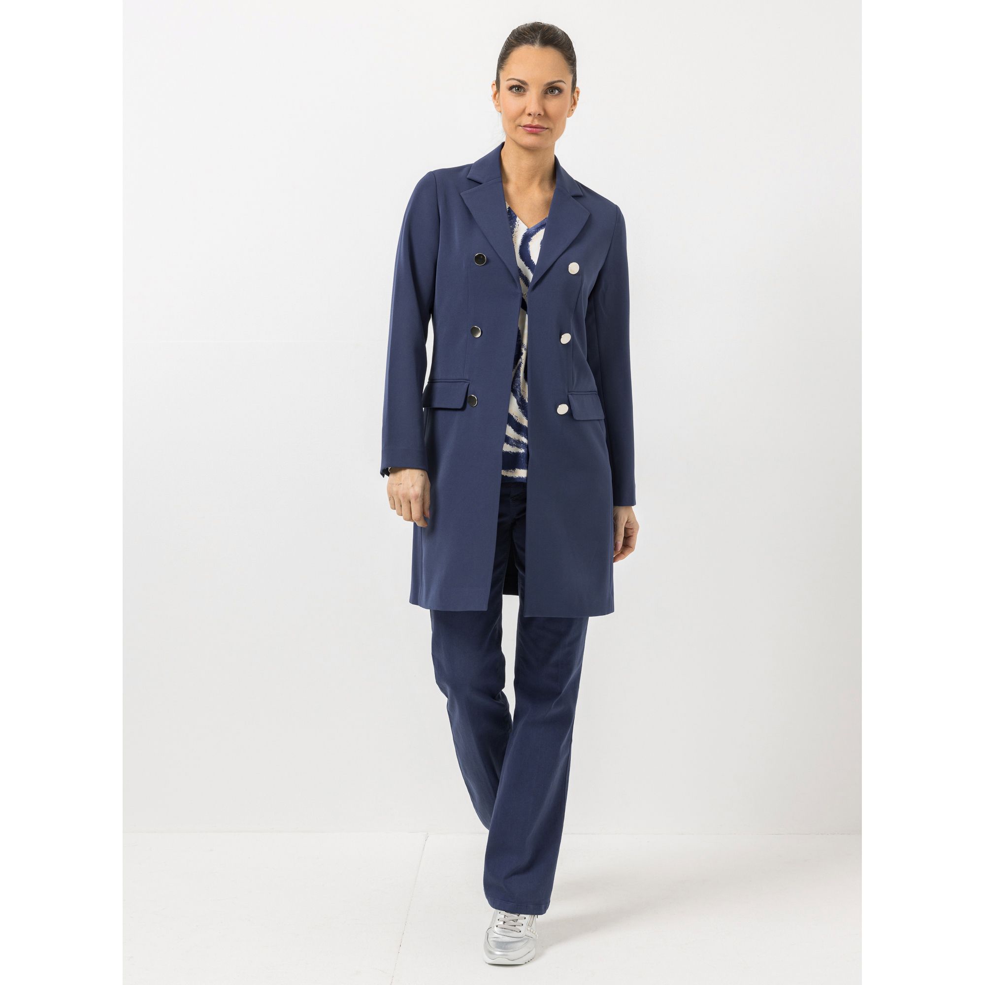 B-Ware STEFFEN SCHRAUT Blazermantel tiefer Reverskragen Schmuckknöpfe