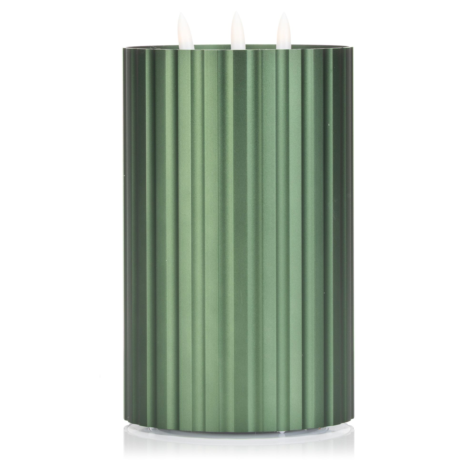 B-Ware ELAMBIA XL LED-Kerze Aluminium-Körper 3-flammig Luma, Timer