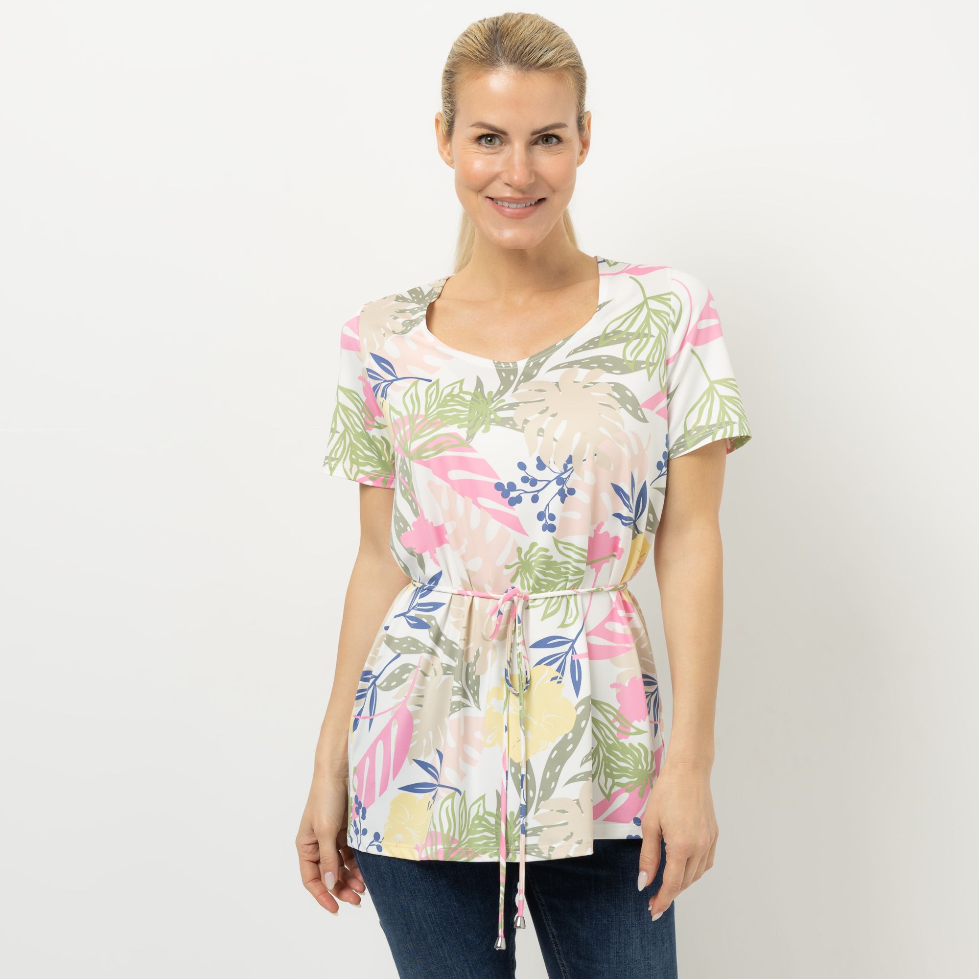 B-Ware KIM & CO. Shirt, 1/2-Arm Brazil Knit Jersey Bindeband
