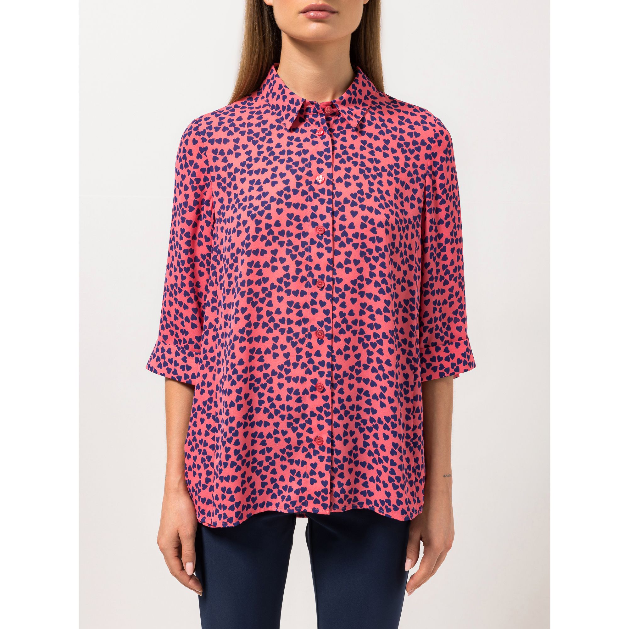 B-Ware STEFFEN SCHRAUT Bluse Capri Ärmelriegel durchgeknöpft