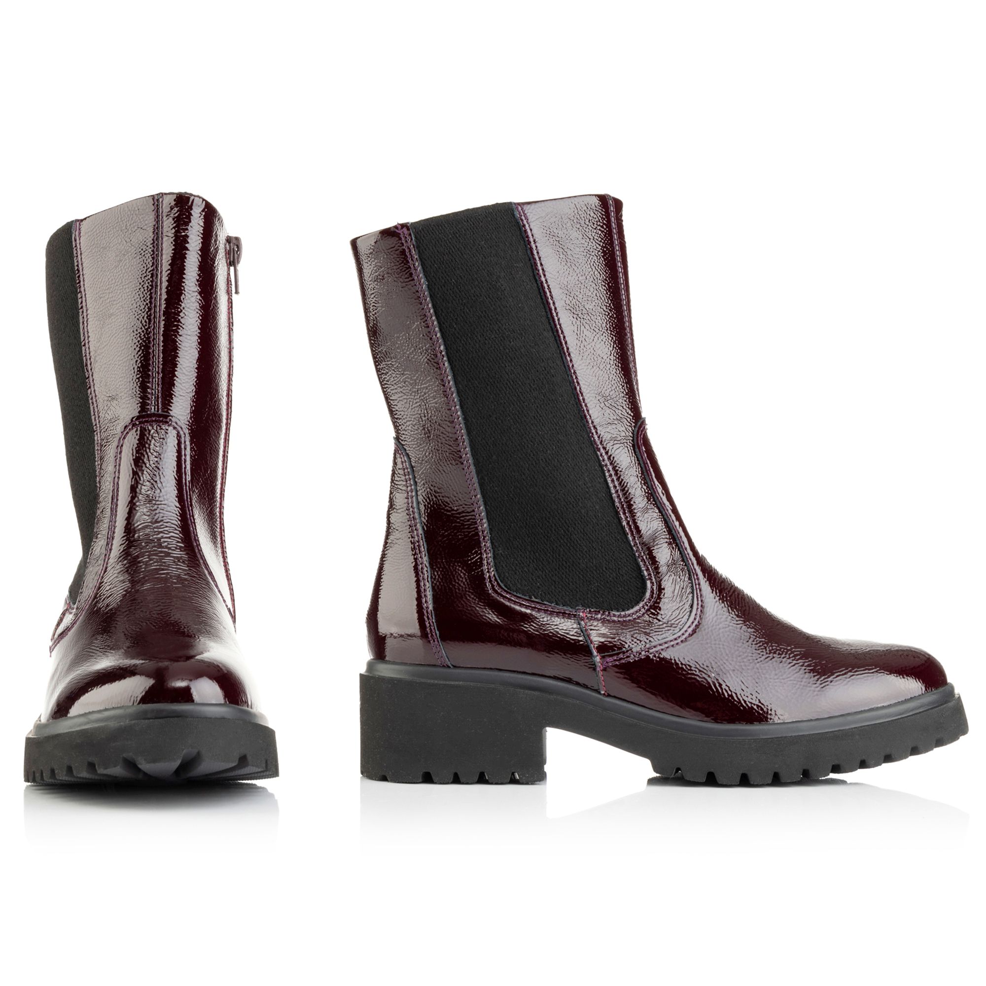 B-Ware VITAFORM Damen-Stiefel Crashlackleder gefüttert