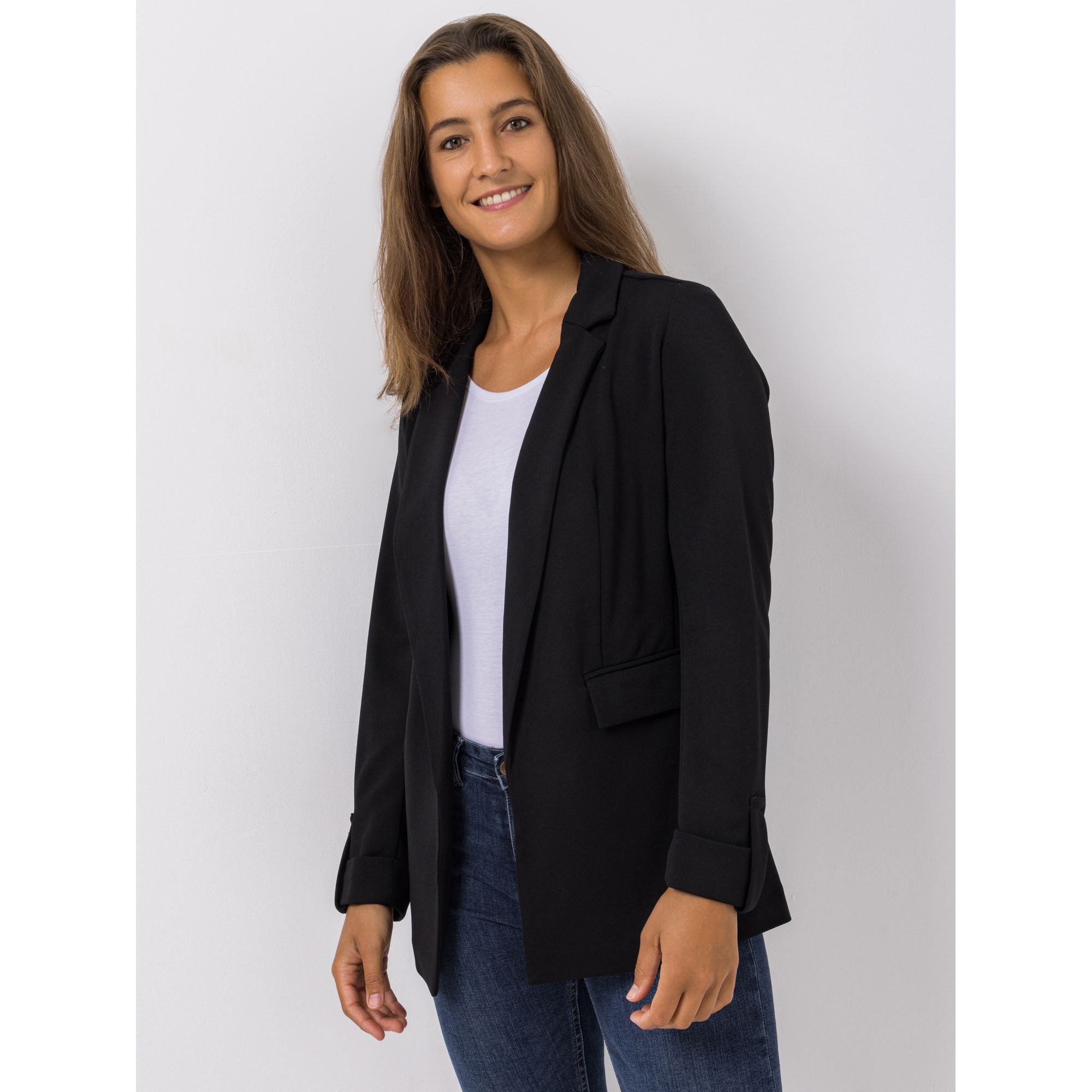 B-Ware VIA MILANO Blazer, 1/1-Arm Reverskragen hüftbedeckende Länge