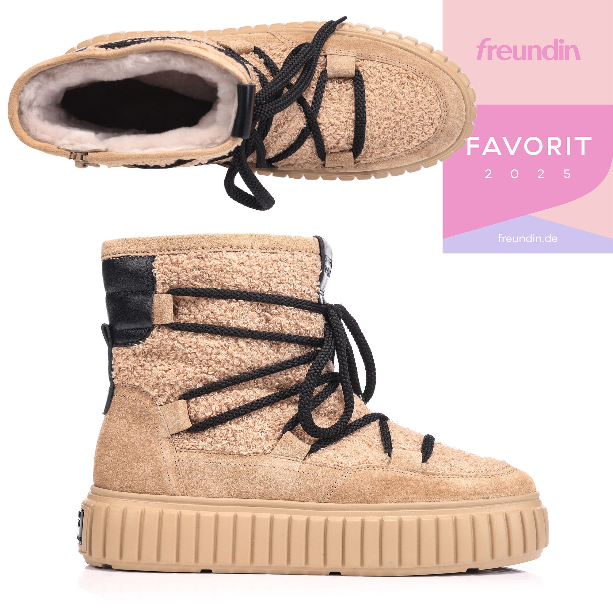 B-Ware STEFFEN SCHRAUT by Kennel & Schmenger Damen-Stiefelette Lammfell gefüttert