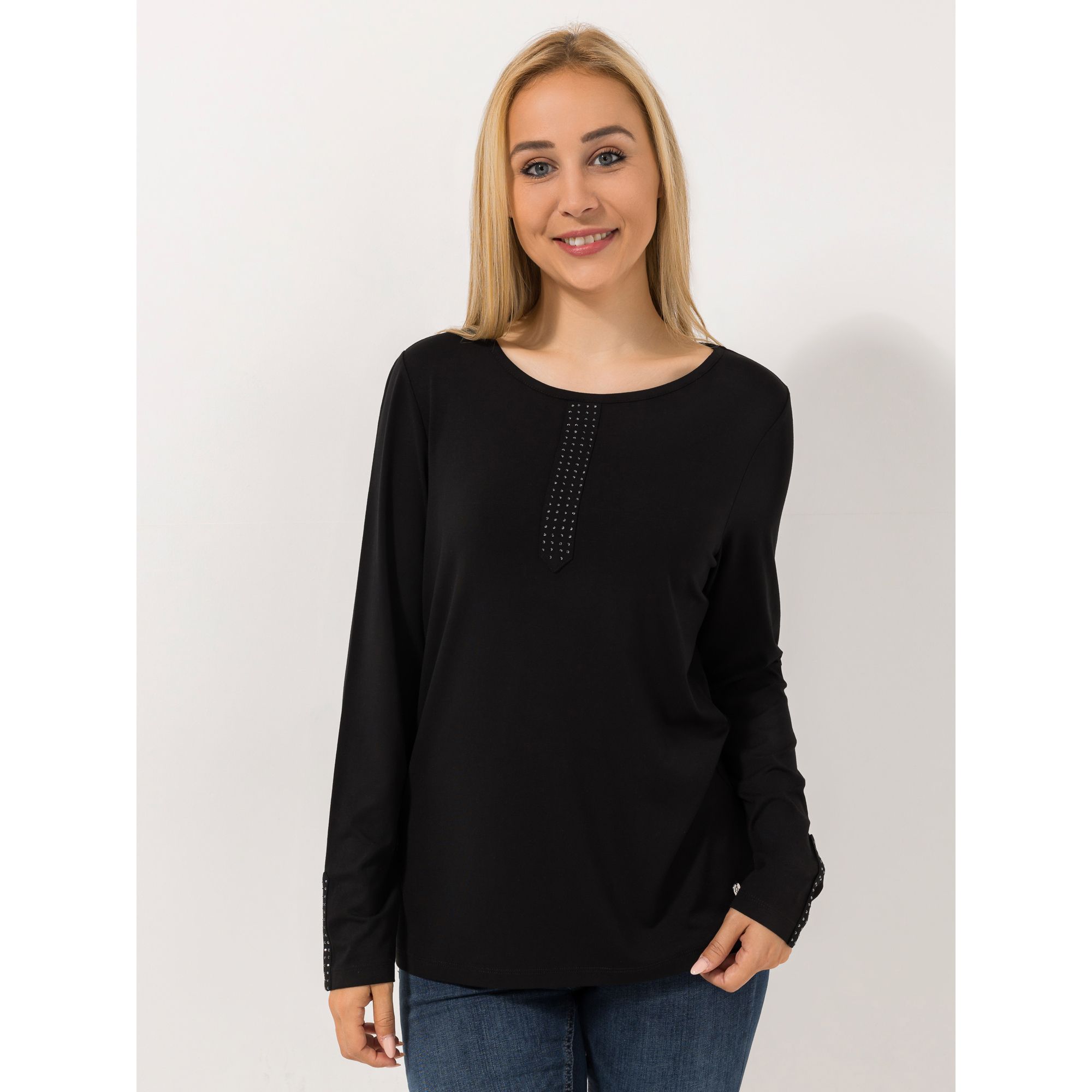 B-Ware EVA LUTZ Shirt Rundhalsausschnitt mit ECOVERO Viskose