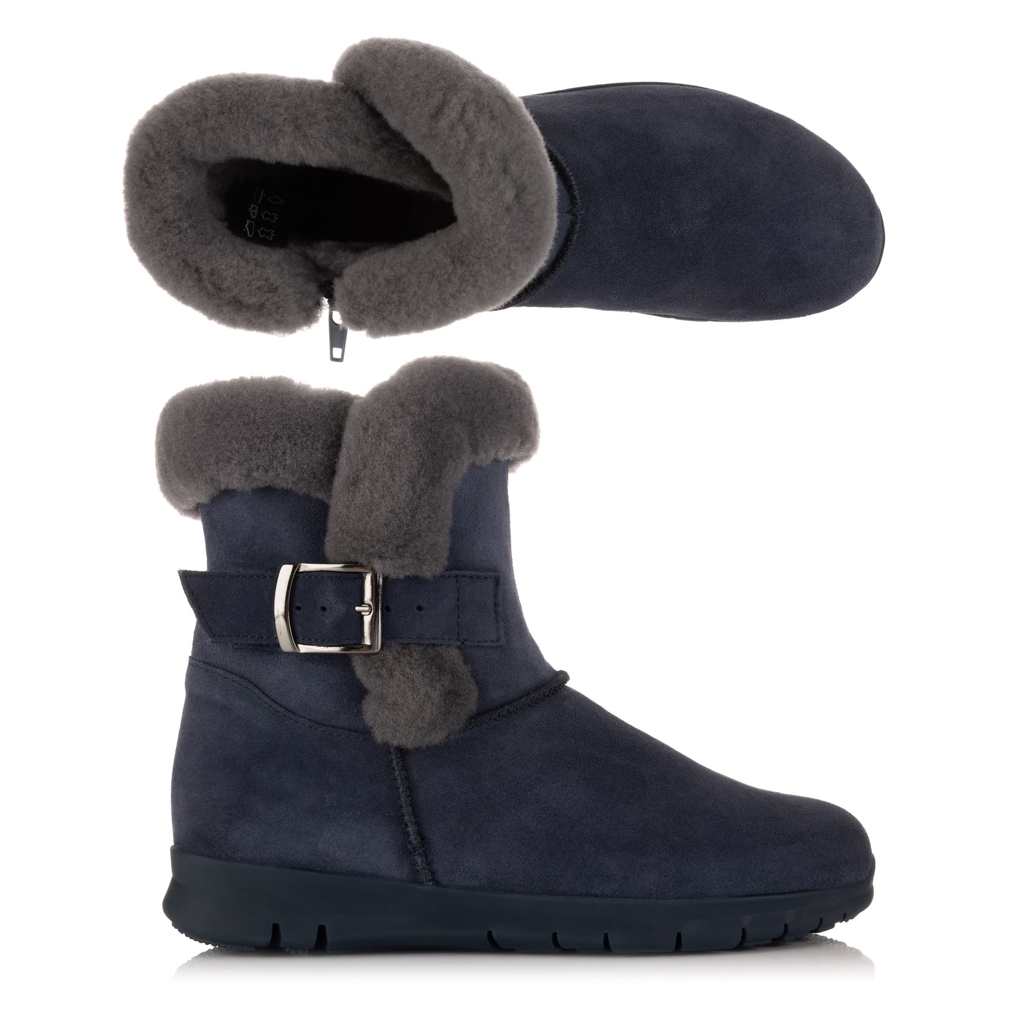 B-Ware VITAFORM Damen-Stiefel Veloursleder Lammfellfutter