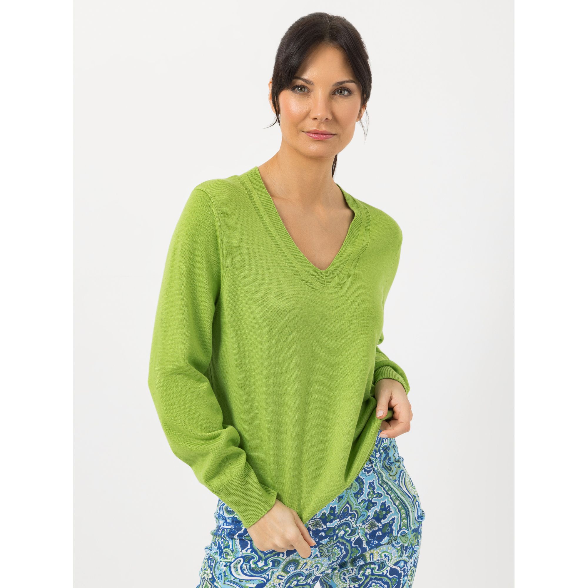 B-Ware STEFFEN SCHRAUT Pullover V-Ausschnitt Strick-Detail