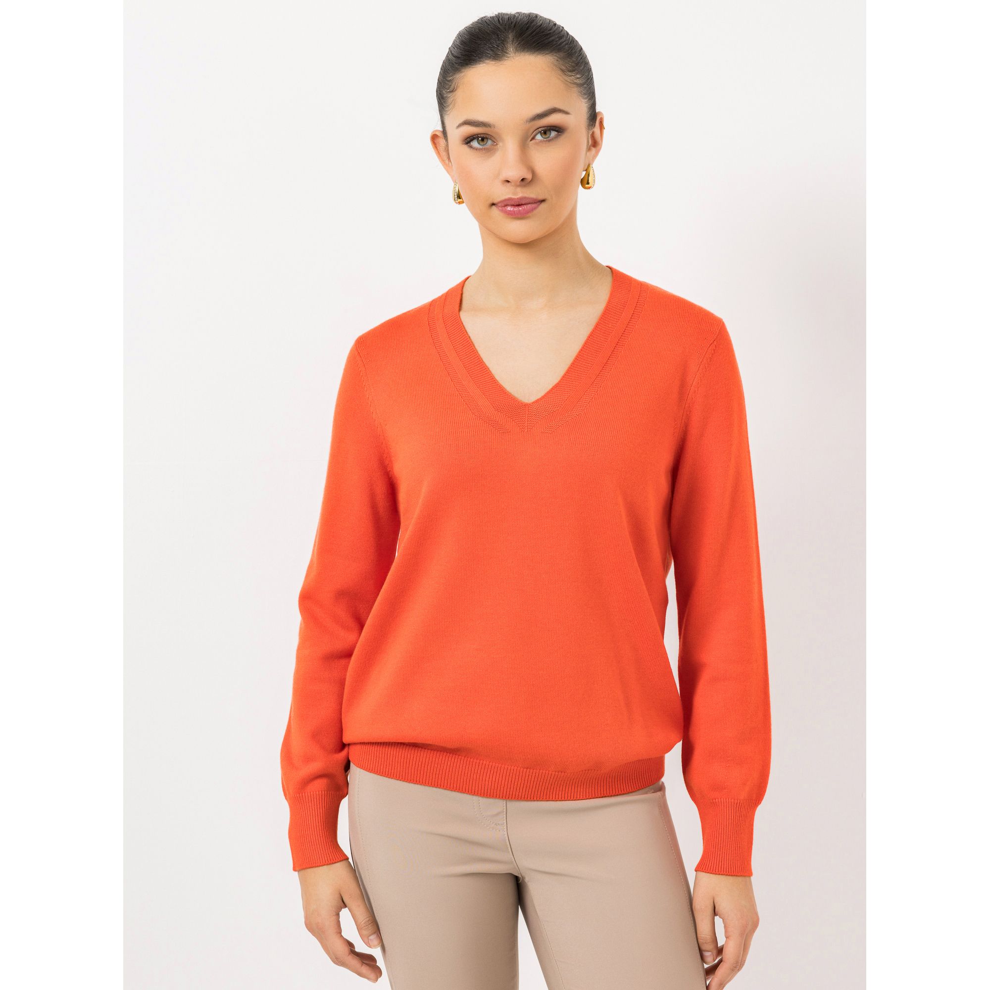 B-Ware STEFFEN SCHRAUT Pullover V-Ausschnitt Strick-Detail