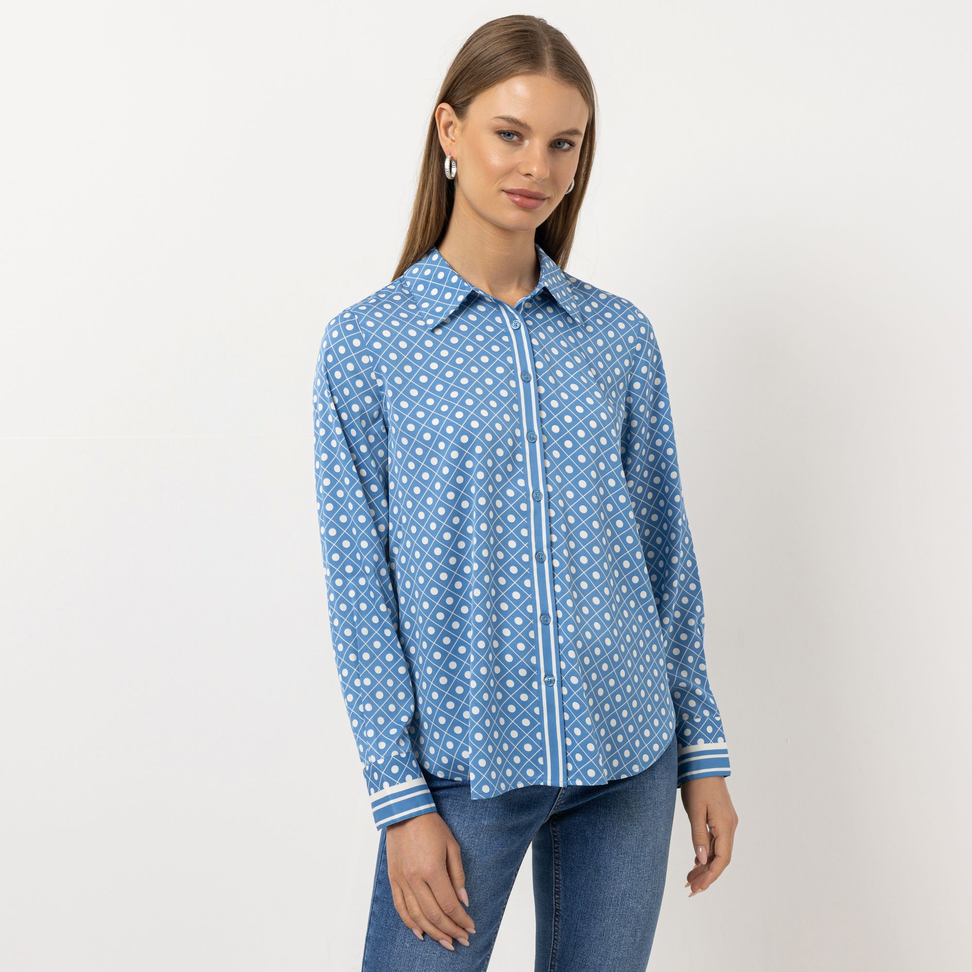 B-Ware STEFFEN SCHRAUT Bluse Hemdkragen Kellerfalte im Rücken