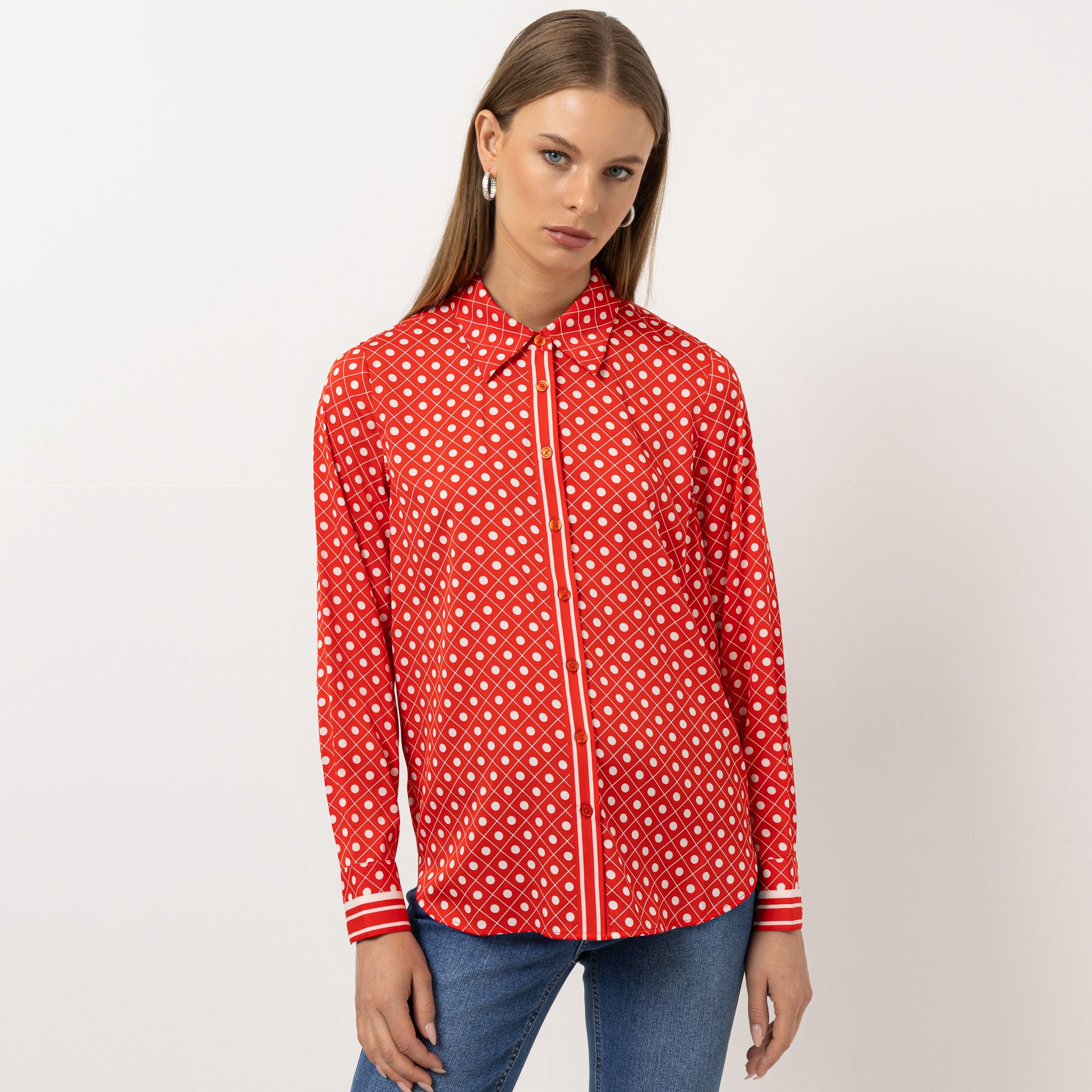 B-Ware STEFFEN SCHRAUT Bluse Hemdkragen Kellerfalte im Rücken