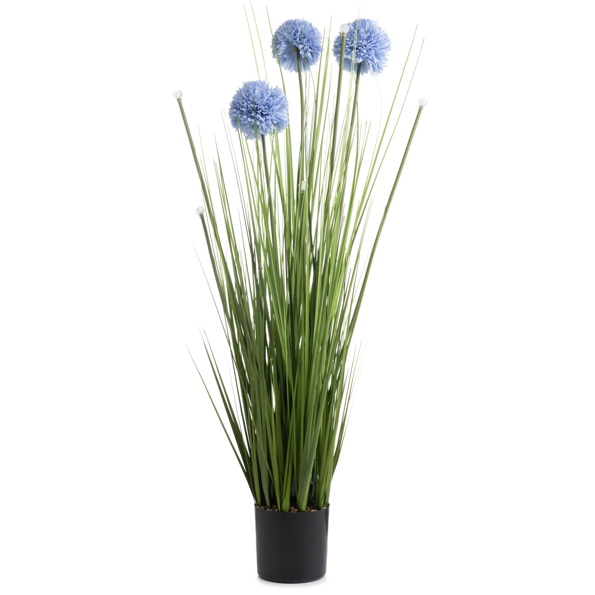 B-Ware LUMIDA Flora künstl. Dekogras mit Deko-Blüten 5h-Timerfunktion