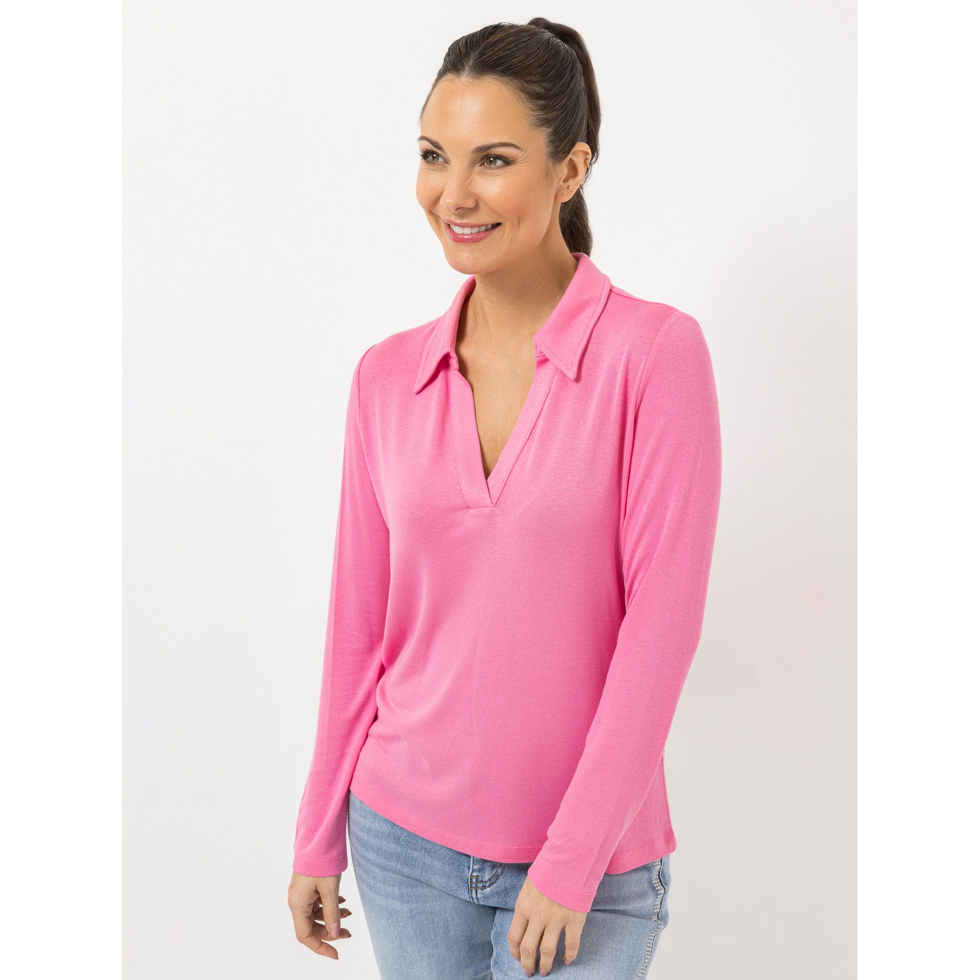 B-Ware STEFFEN SCHRAUT Pullover, Feinstrick Hemdkragen mit ECOVERO Viskose