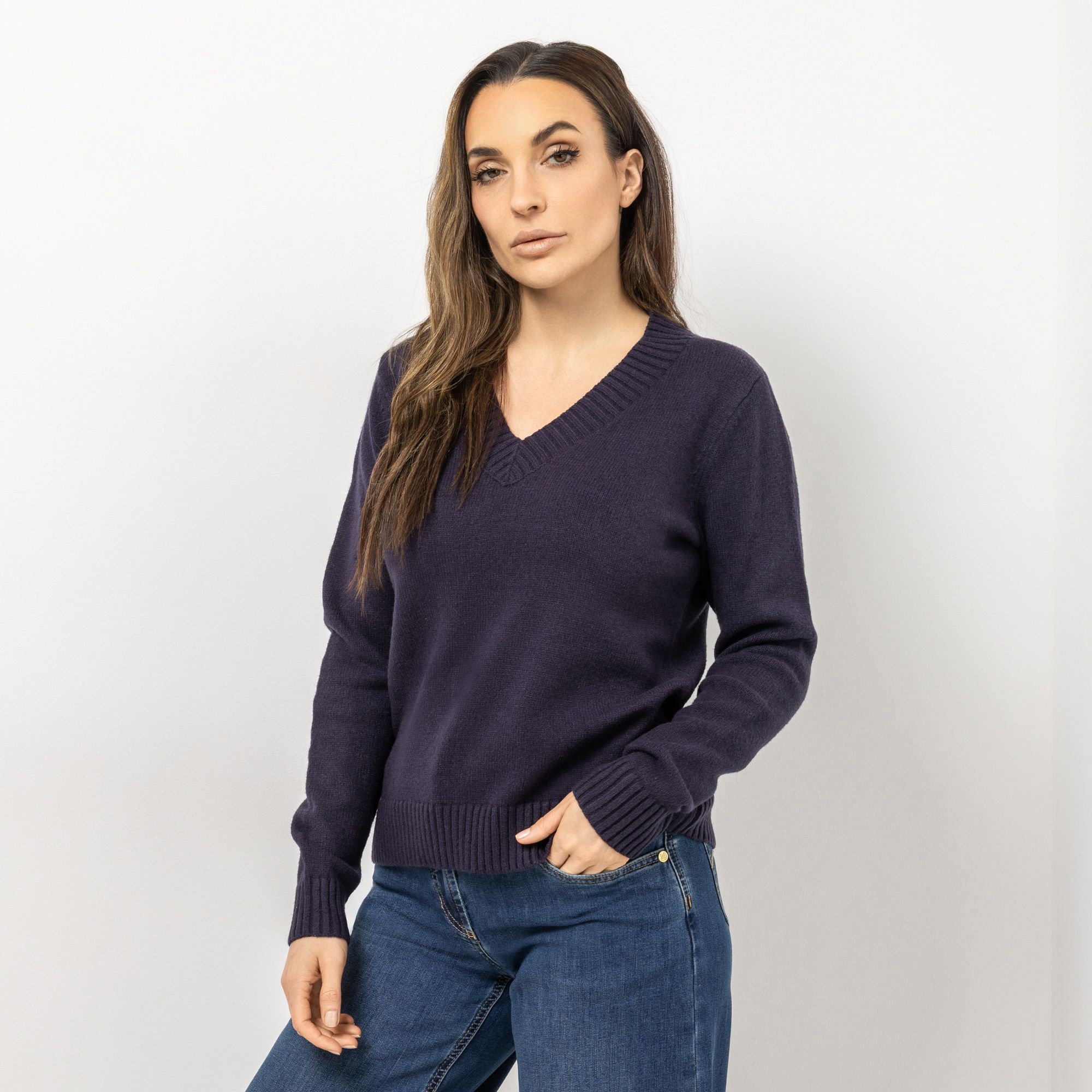 B-Ware DAWID by Dawid Tomaszewski Pullover V-Ausschnitt