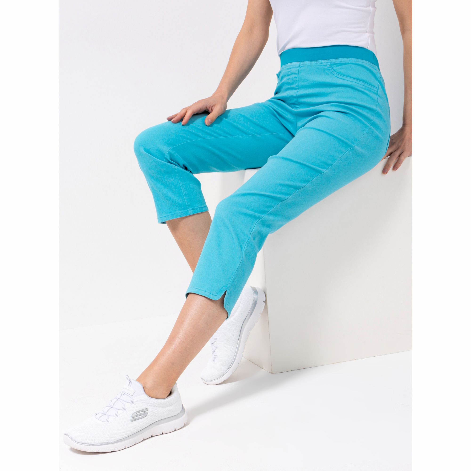 B-Ware VIA MILANO Jeggings, 7/8-Länge Rundumdehnbund Stickerei