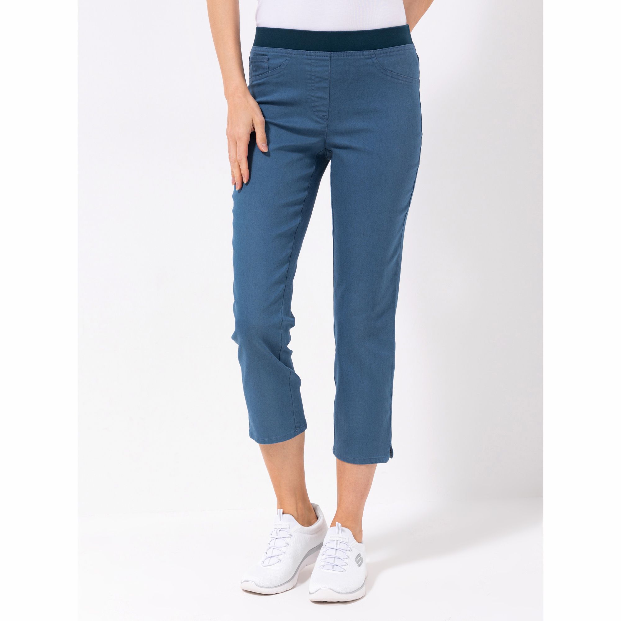 B-Ware VIA MILANO Jeggings, 7/8-Länge Rundumdehnbund Stickerei