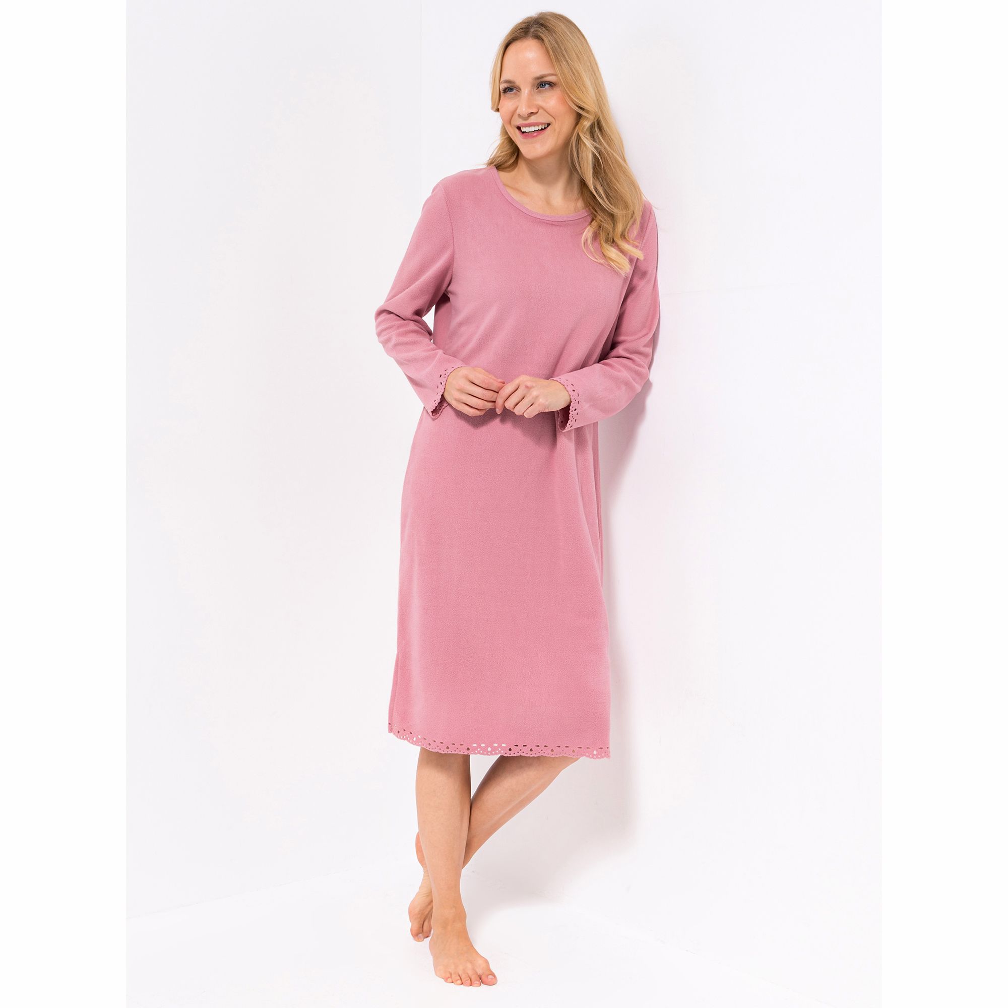 B-Ware POLARSTERN Nachthemd, 1/1-Arm Mikrofaser Fleece Rundhalsausschnitt