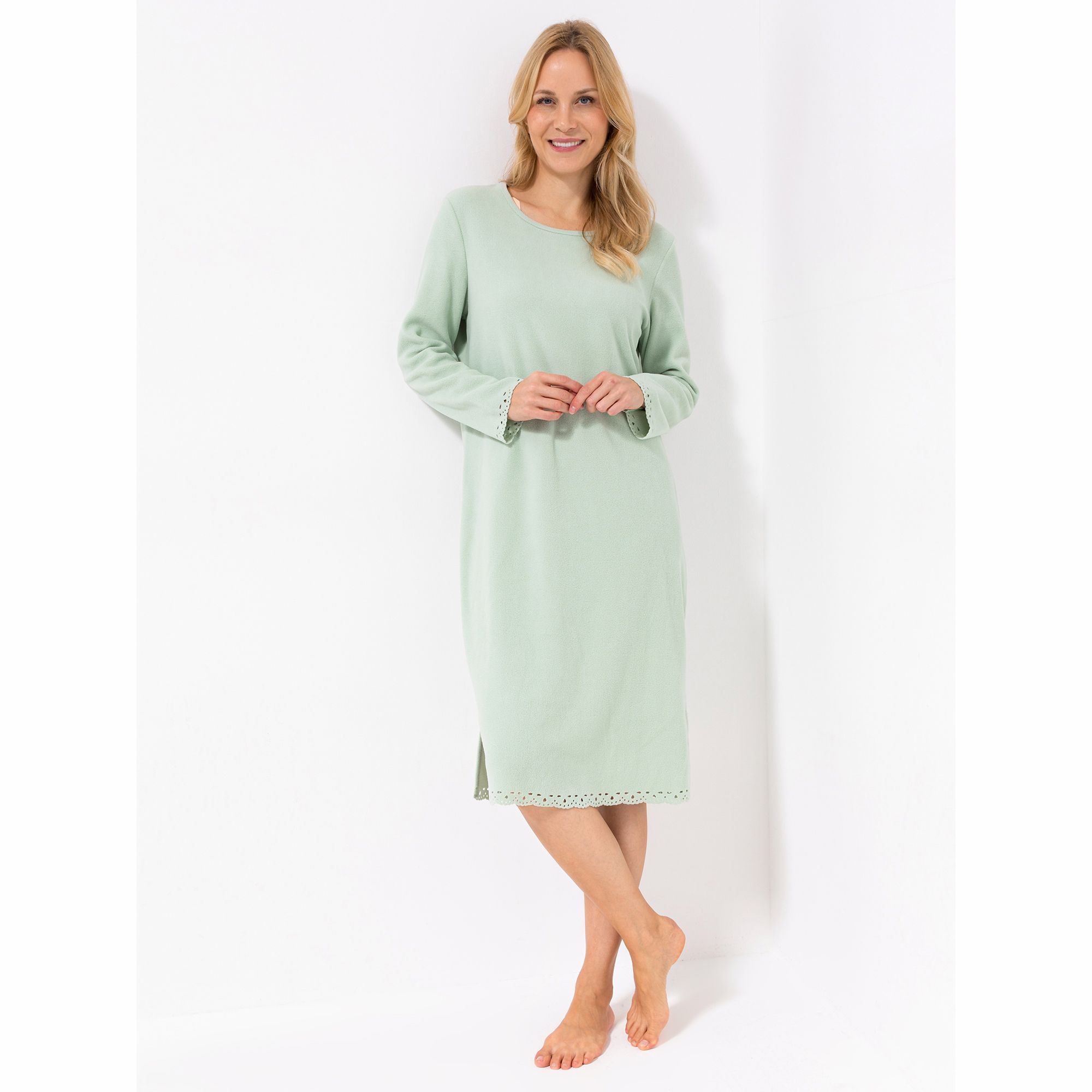 B-Ware POLARSTERN Nachthemd, 1/1-Arm Mikrofaser Fleece Rundhalsausschnitt