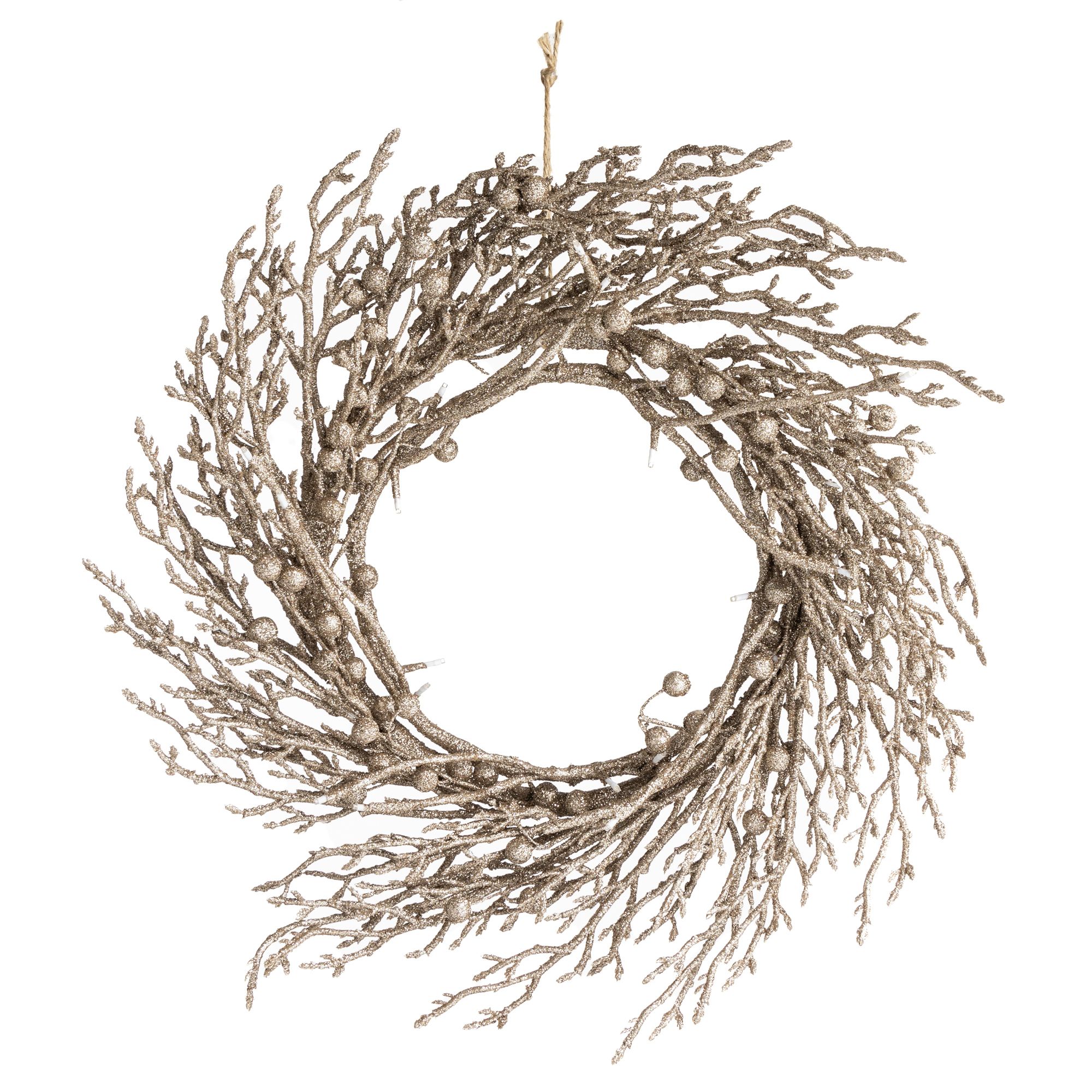 B-Ware LUMIDA Xmas LED-Dekokranz Glitter-Optik 5h-Timerfunktion