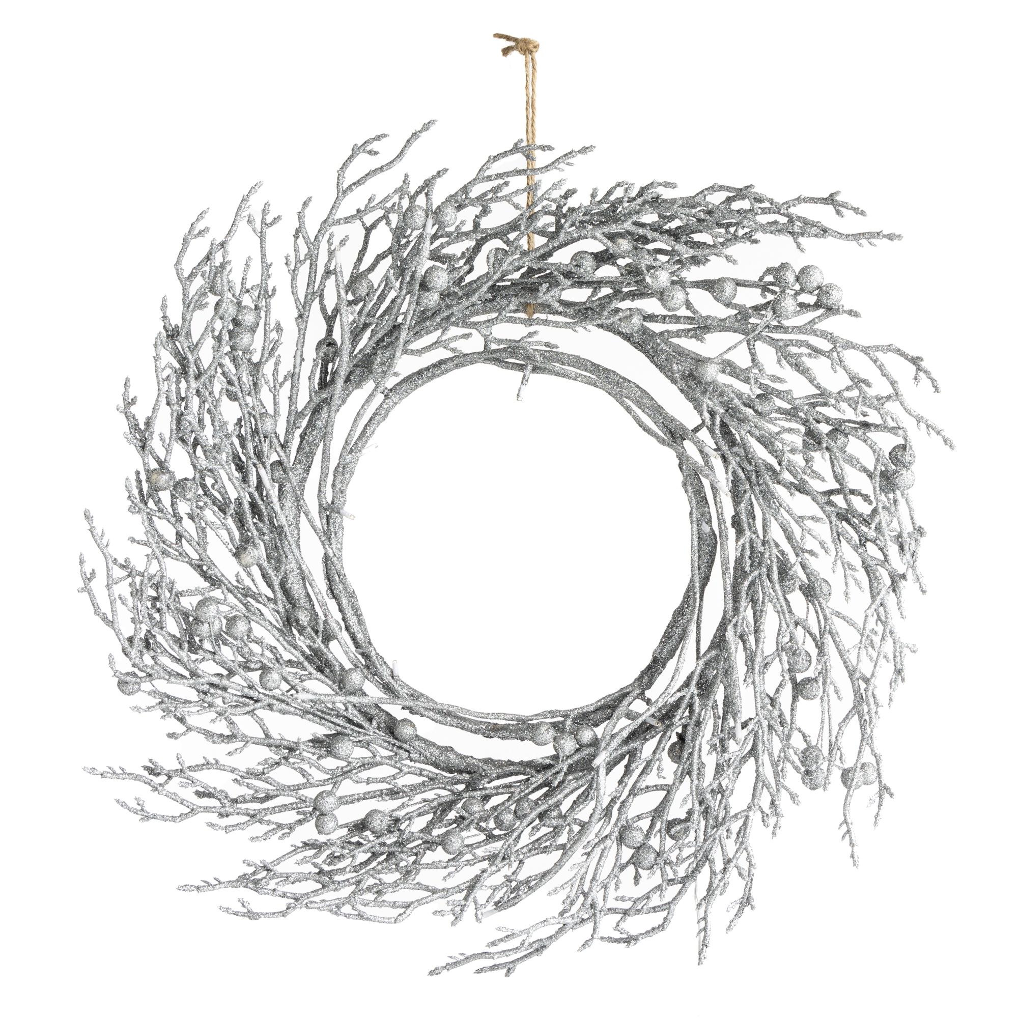 B-Ware LUMIDA Xmas LED-Dekokranz Glitter-Optik 5h-Timerfunktion