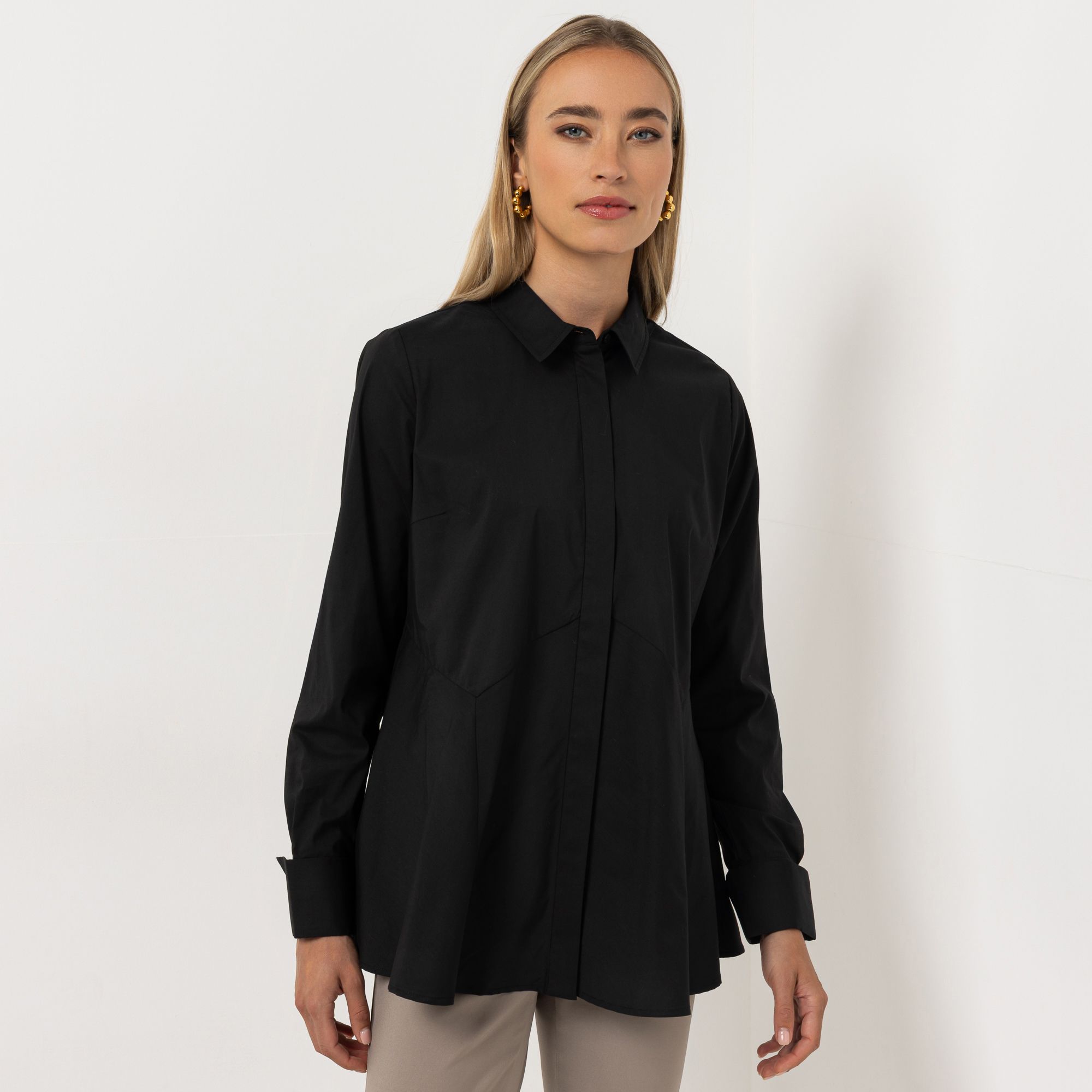 B-Ware STEFFEN SCHRAUT Bluse Hemdkragen dekorative Manschette