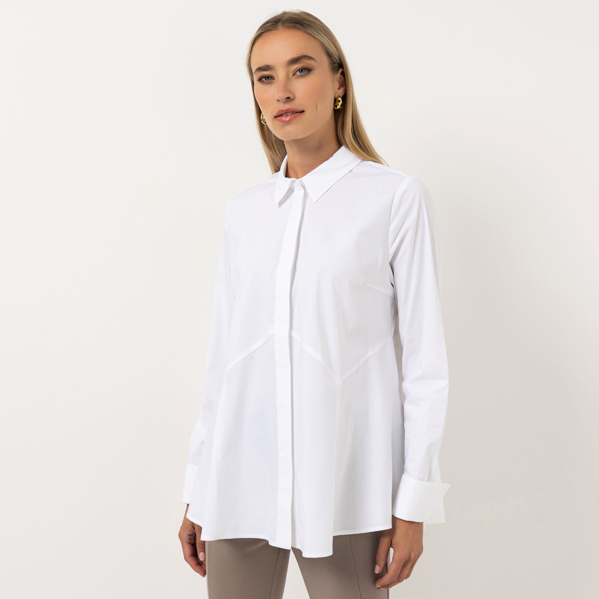 B-Ware STEFFEN SCHRAUT Bluse Hemdkragen dekorative Manschette