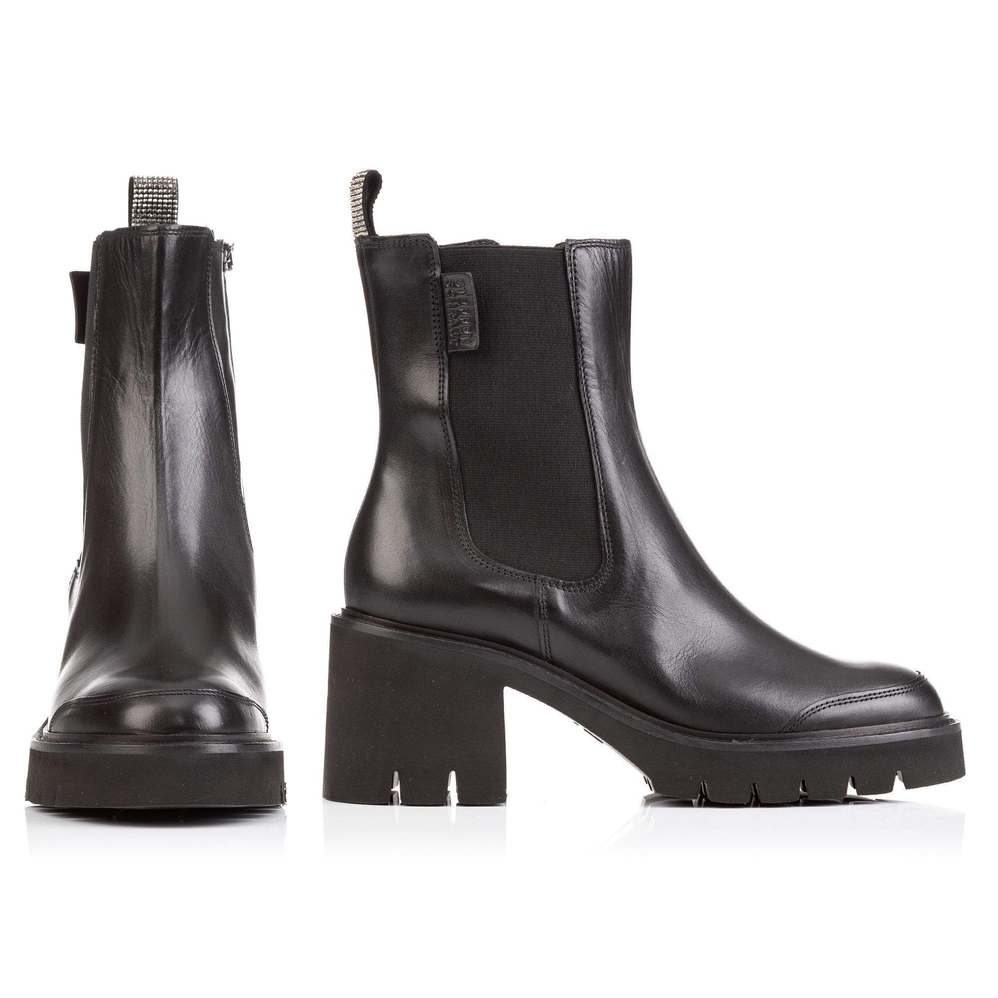 B-Ware STEFFEN SCHRAUT Damen-Chelsea echt Leder Absatz ca. 7cm