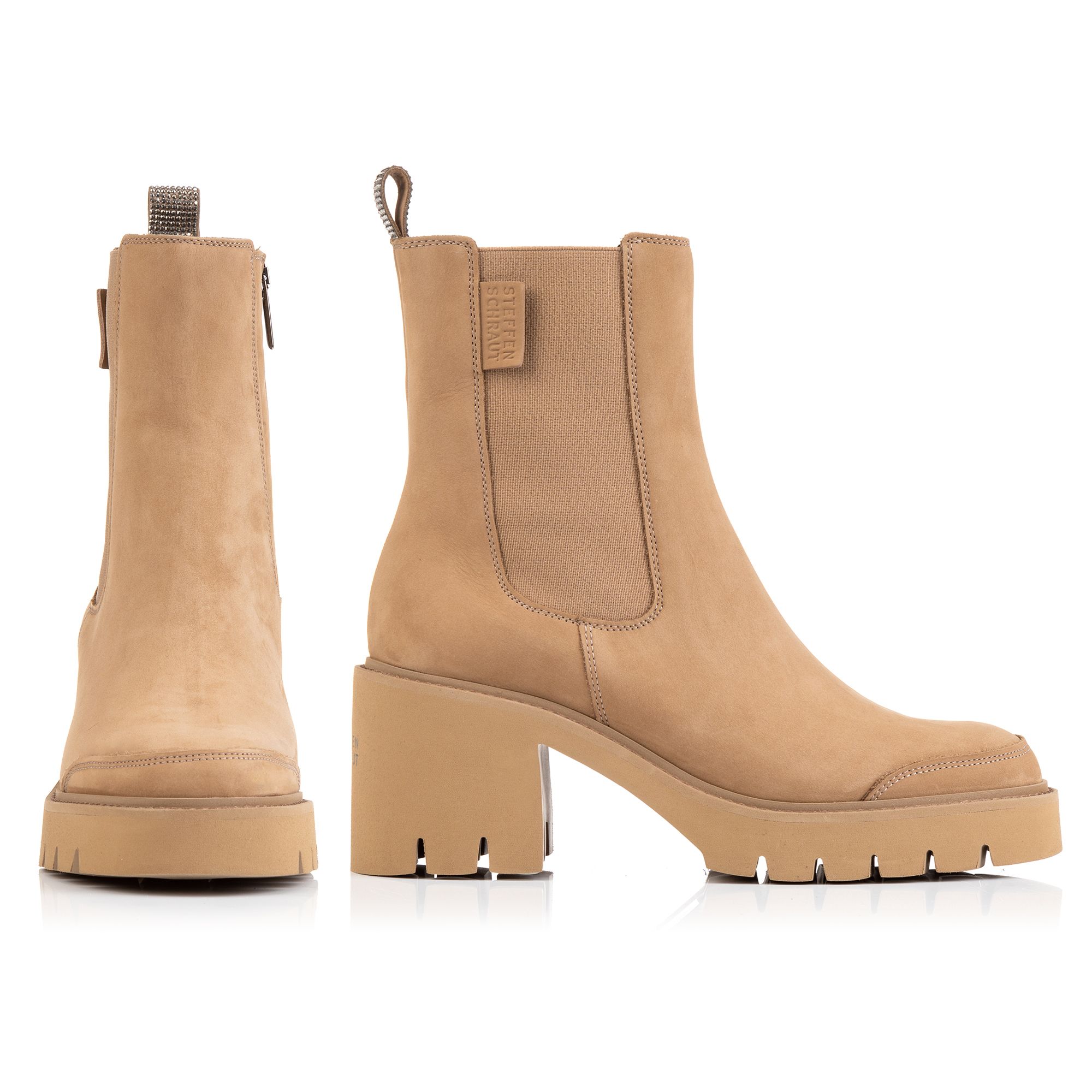 B-Ware STEFFEN SCHRAUT Damen-Chelsea echt Leder Absatz ca. 7cm