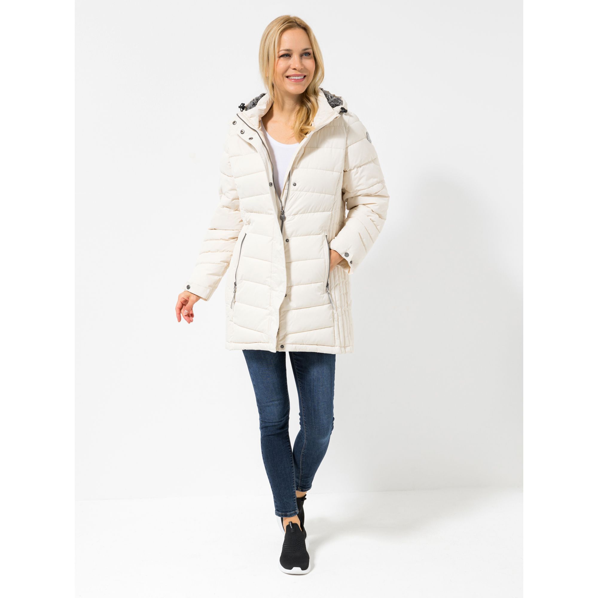 B-Ware CENTIGRADE ACTIVE Funktions-Steppjacke Kapuze mit Kunstfell mit Webpelz