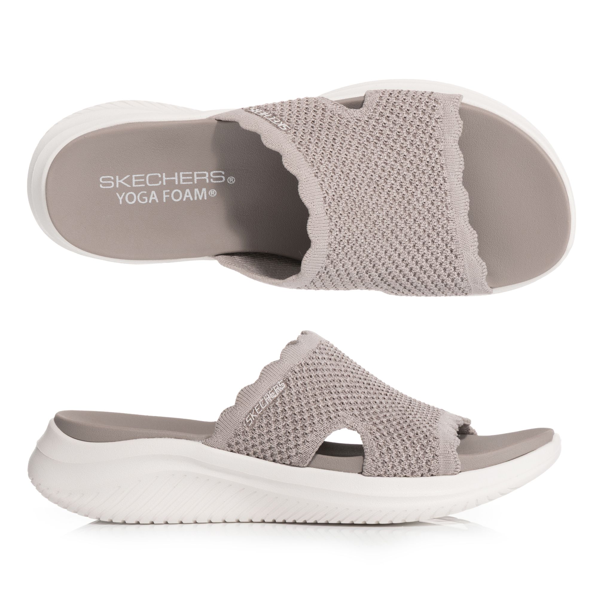 B-Ware SKECHERS Damen-Pantolette Ultra Flex 3.0 Scalloped Shimmer
