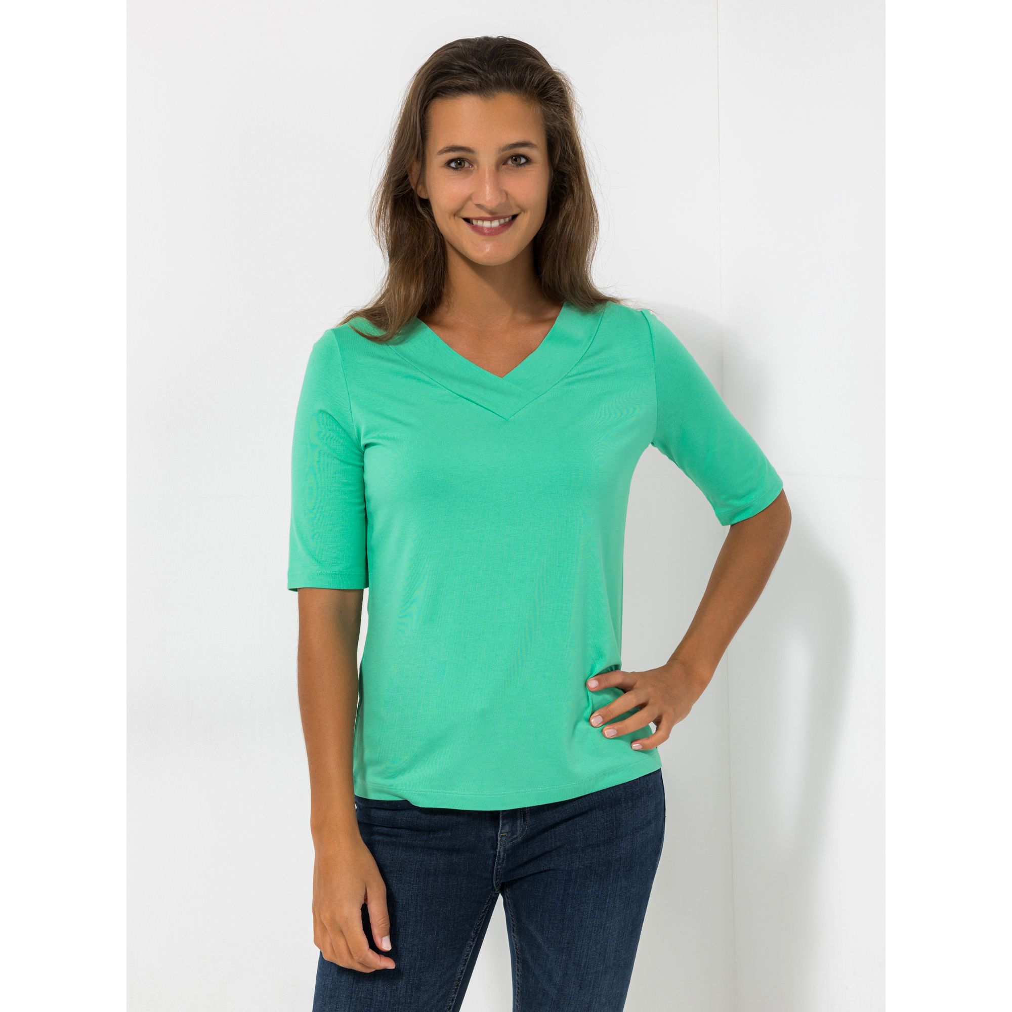 B-Ware STRANDFEIN Shirt, 1/2 Arm V-Ausschnitt mit ECOVERO Viskose