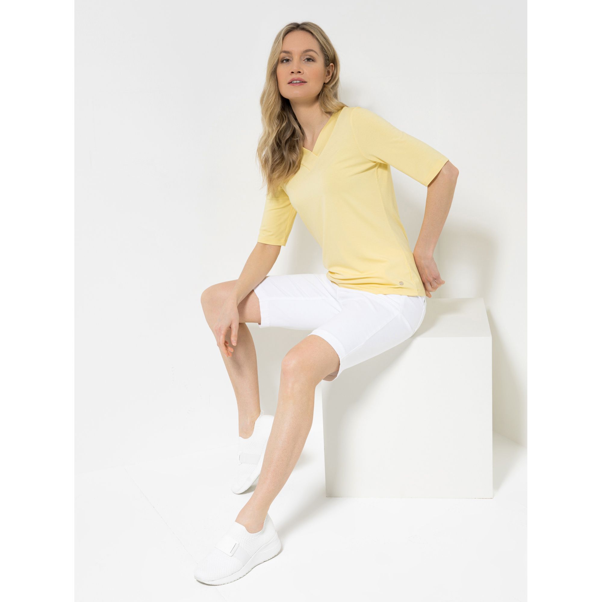 B-Ware STRANDFEIN Shirt, 1/2 Arm V-Ausschnitt mit ECOVERO Viskose