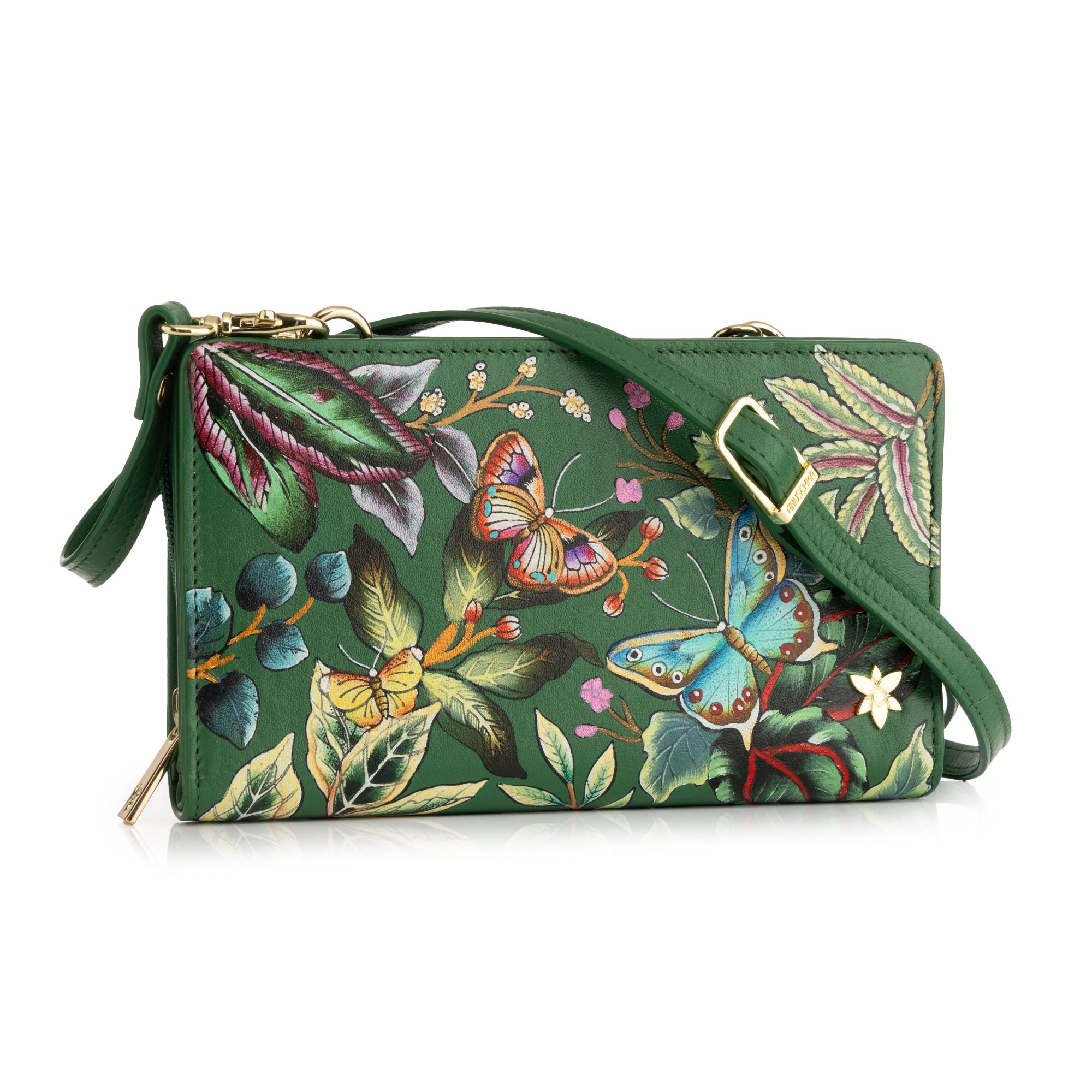 B-Ware ANUSCHKA® Geldbörse echt Leder Crossbody