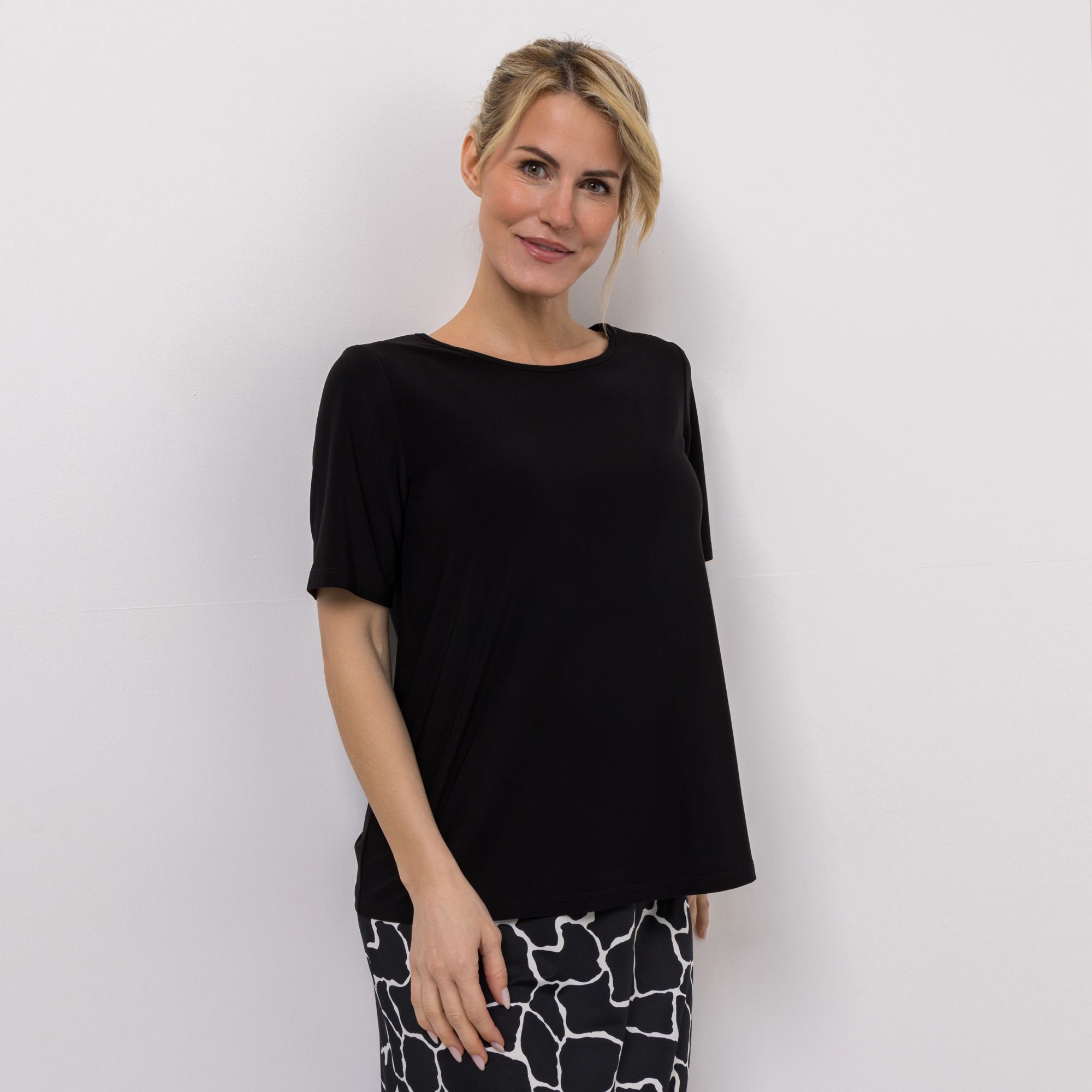 B-Ware KIM & CO. Shirt, 1/2-Arm Brazil Knit Jersey Rundhalsausschnitt