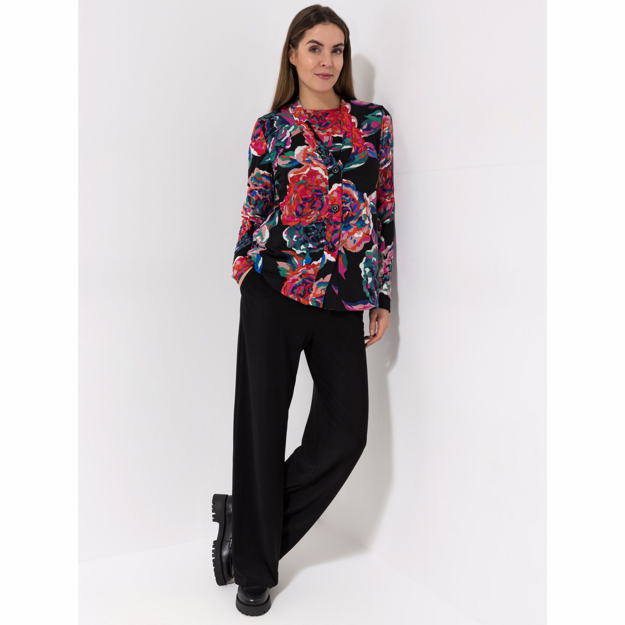 B-Ware KIM & CO. Cardigan, 1/1-Arm Soft Touch Jersey 3-Knopf Verschluss