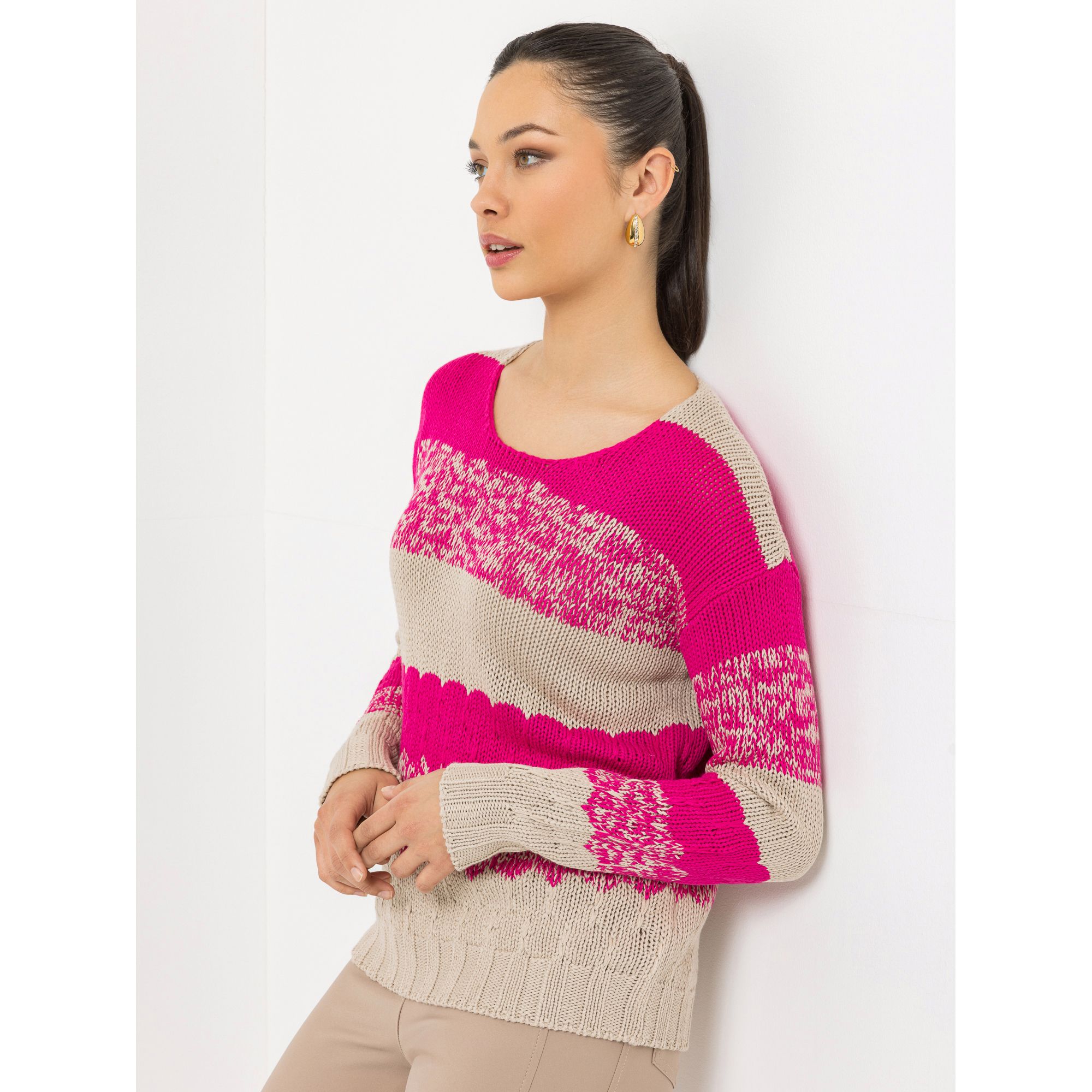 B-Ware STEFFEN SCHRAUT Pullover Rundhalsausschnitt Grobstrick