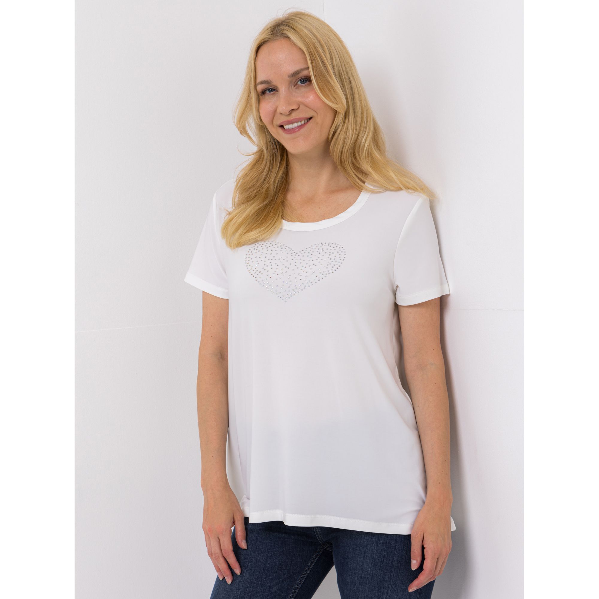 B-Ware KIM & CO. Shirt, 1/2-Arm Brazil Knit Jersey Strass-Applikation