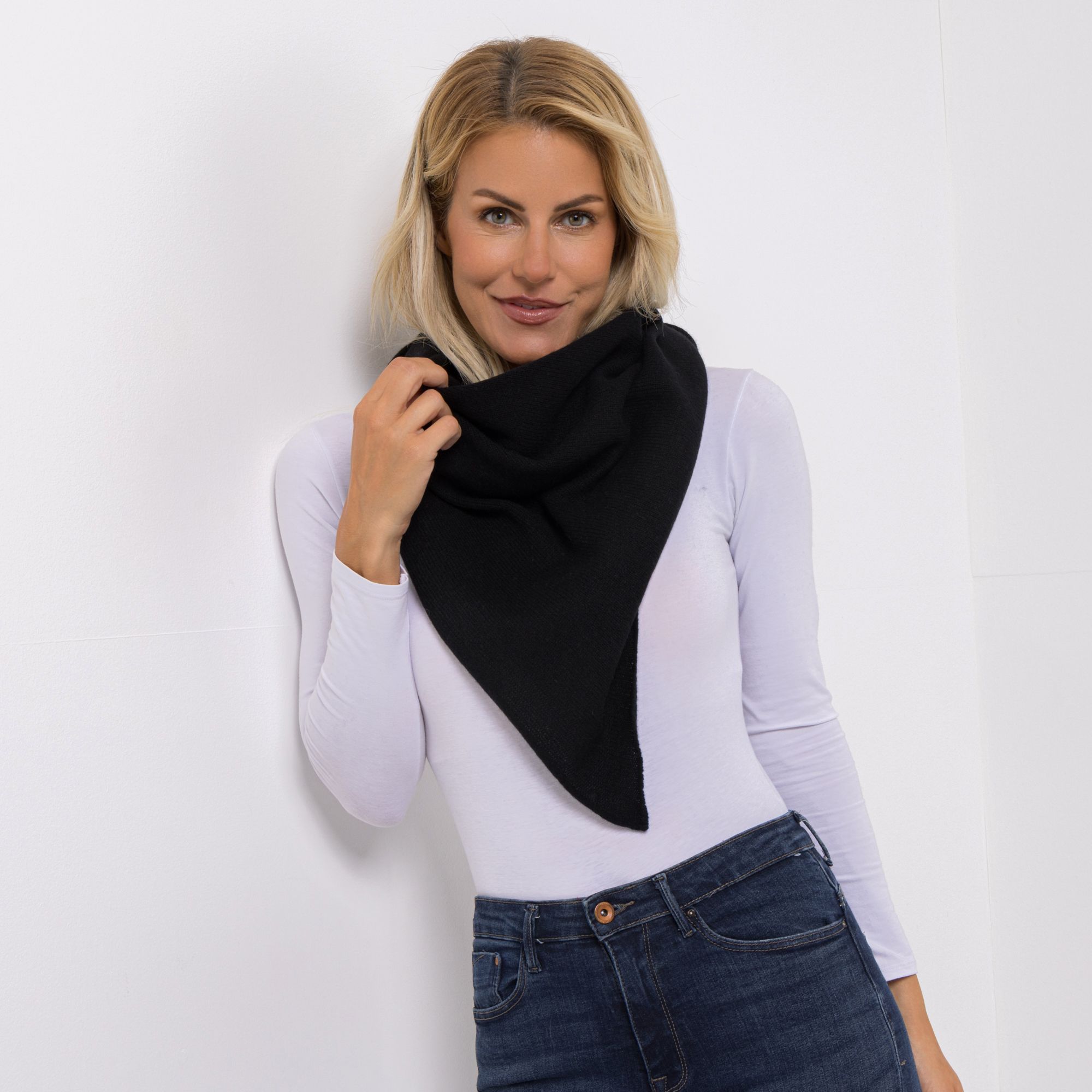 B-Ware VIA MILANO Dreieckstuch 80x180cm 100% Kaschmir