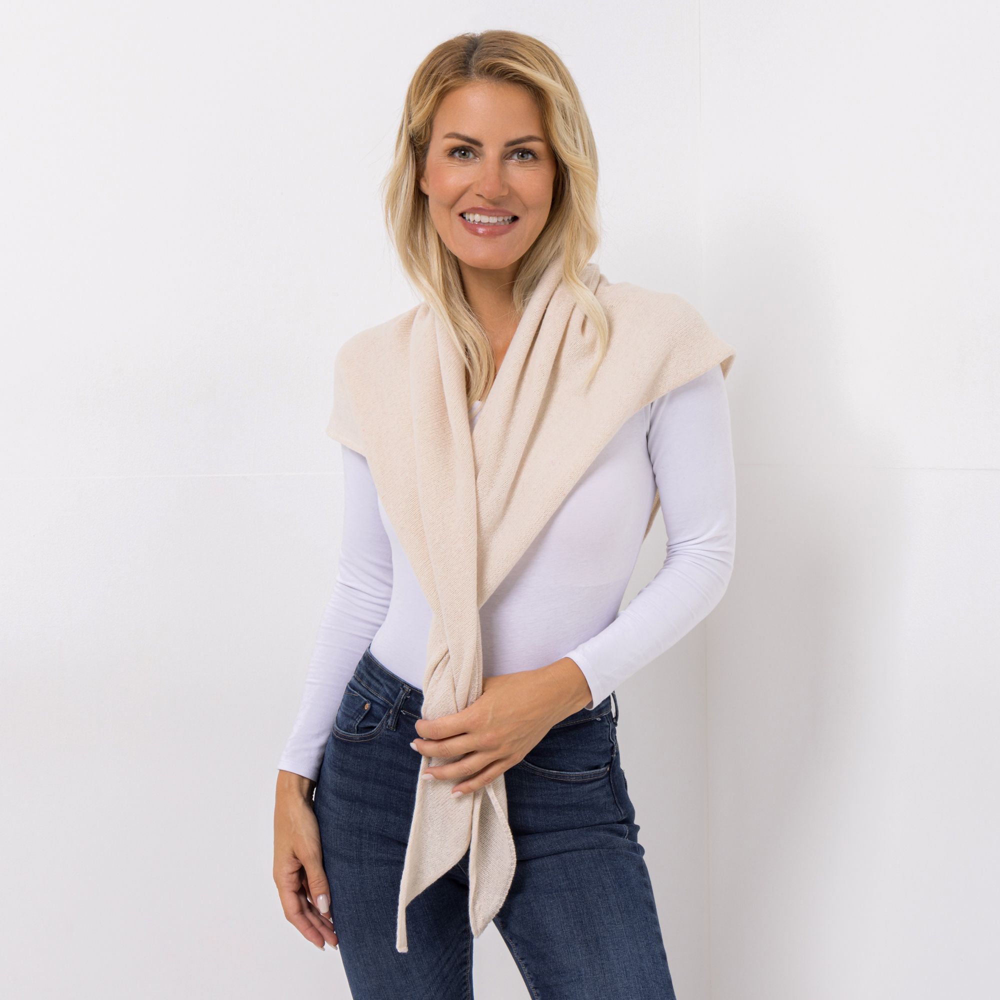 B-Ware VIA MILANO Dreieckstuch 80x180cm 100% Kaschmir