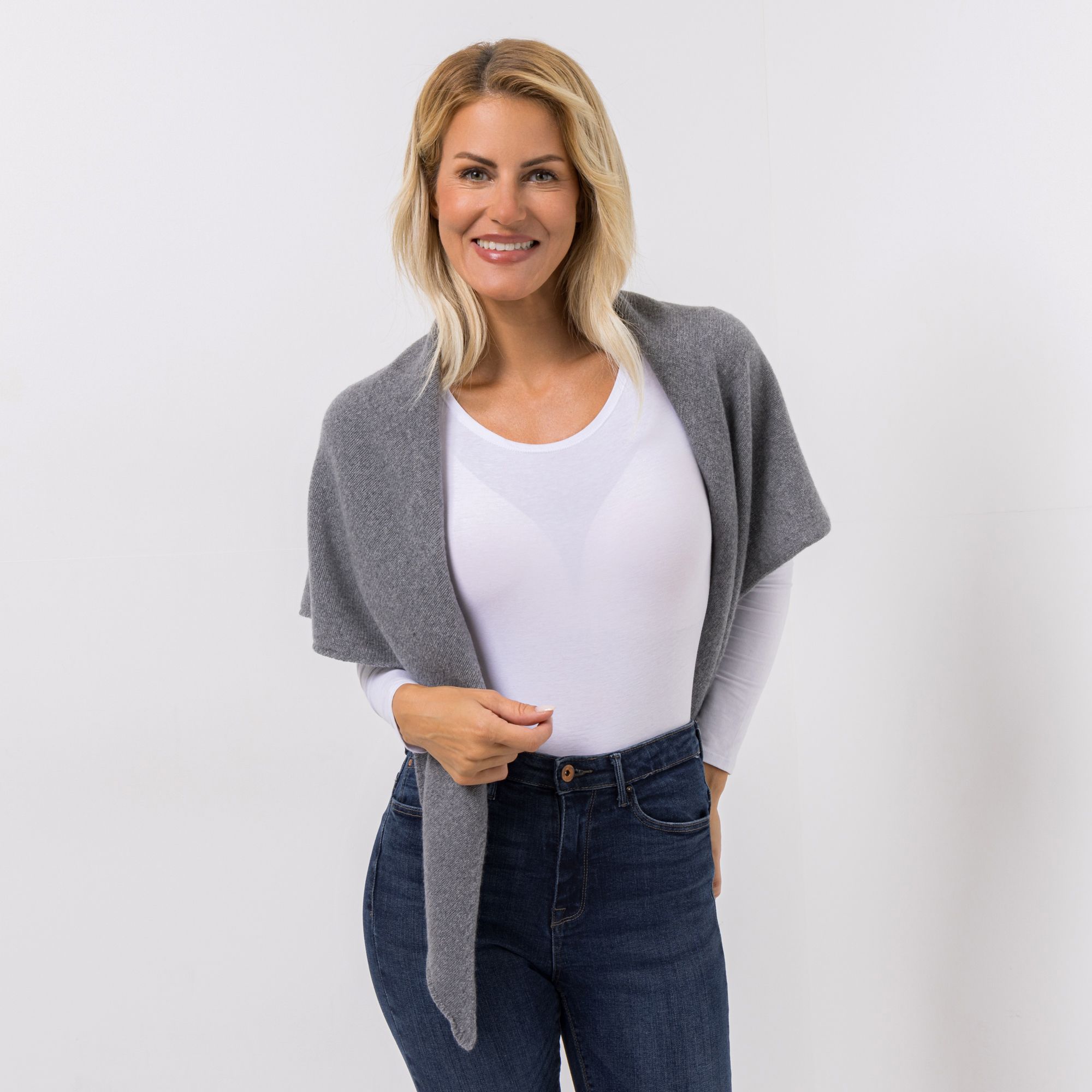 B-Ware VIA MILANO Dreieckstuch 80x180cm 100% Kaschmir