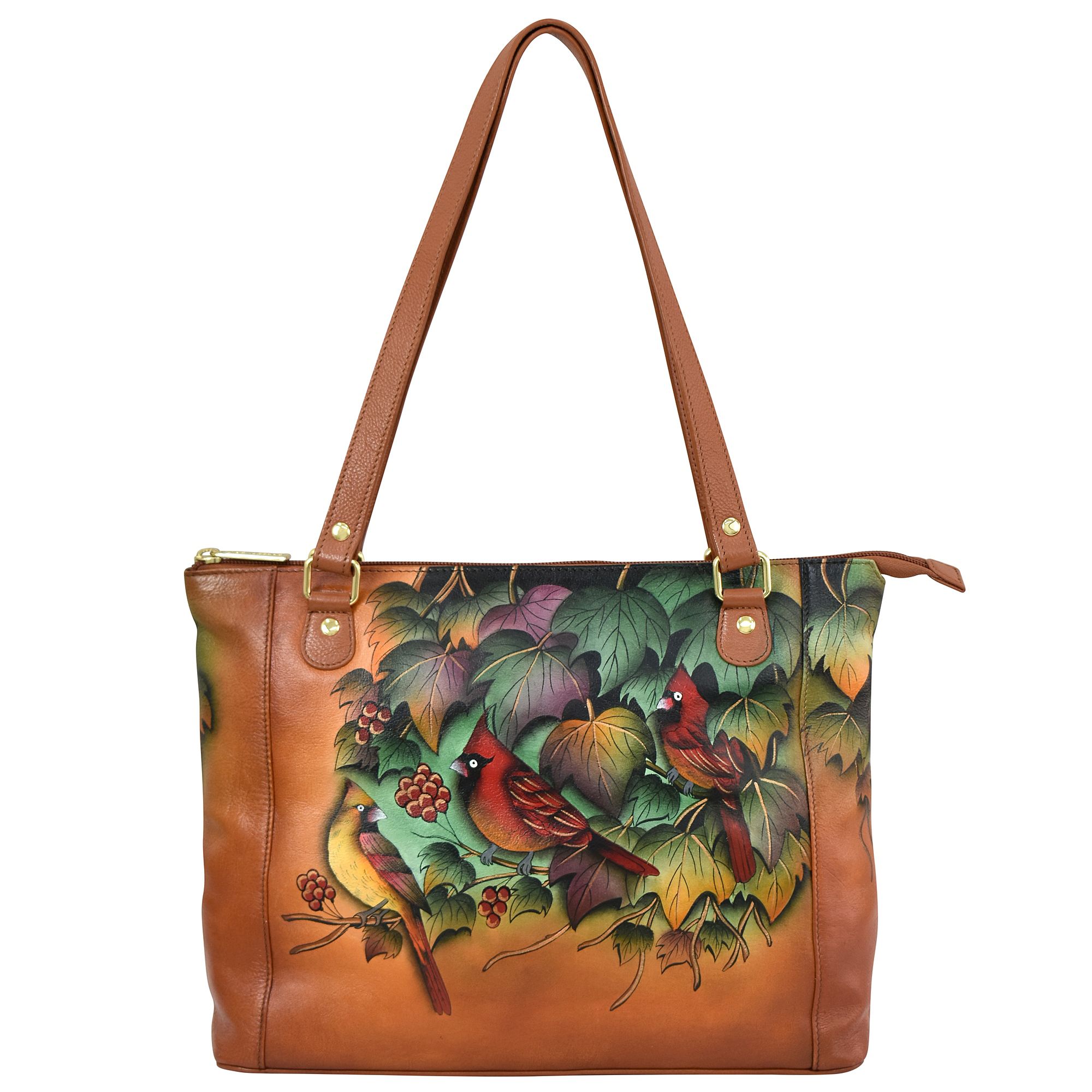 B-Ware ANUSCHKA® Medium Shopper echt Leder 2 Sicherheitsfächer