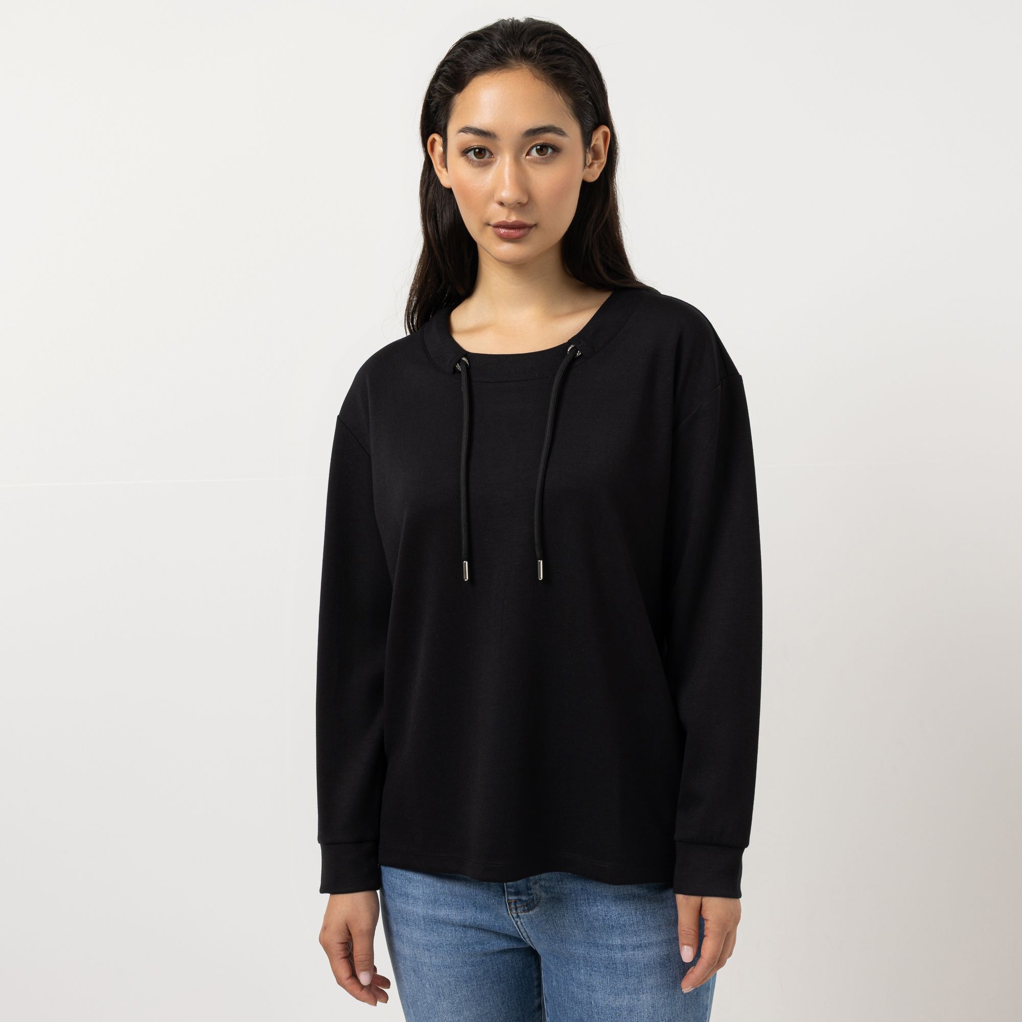 B-Ware STEFFEN SCHRAUT Sweatshirt Rundhalsausschnitt Bindeband