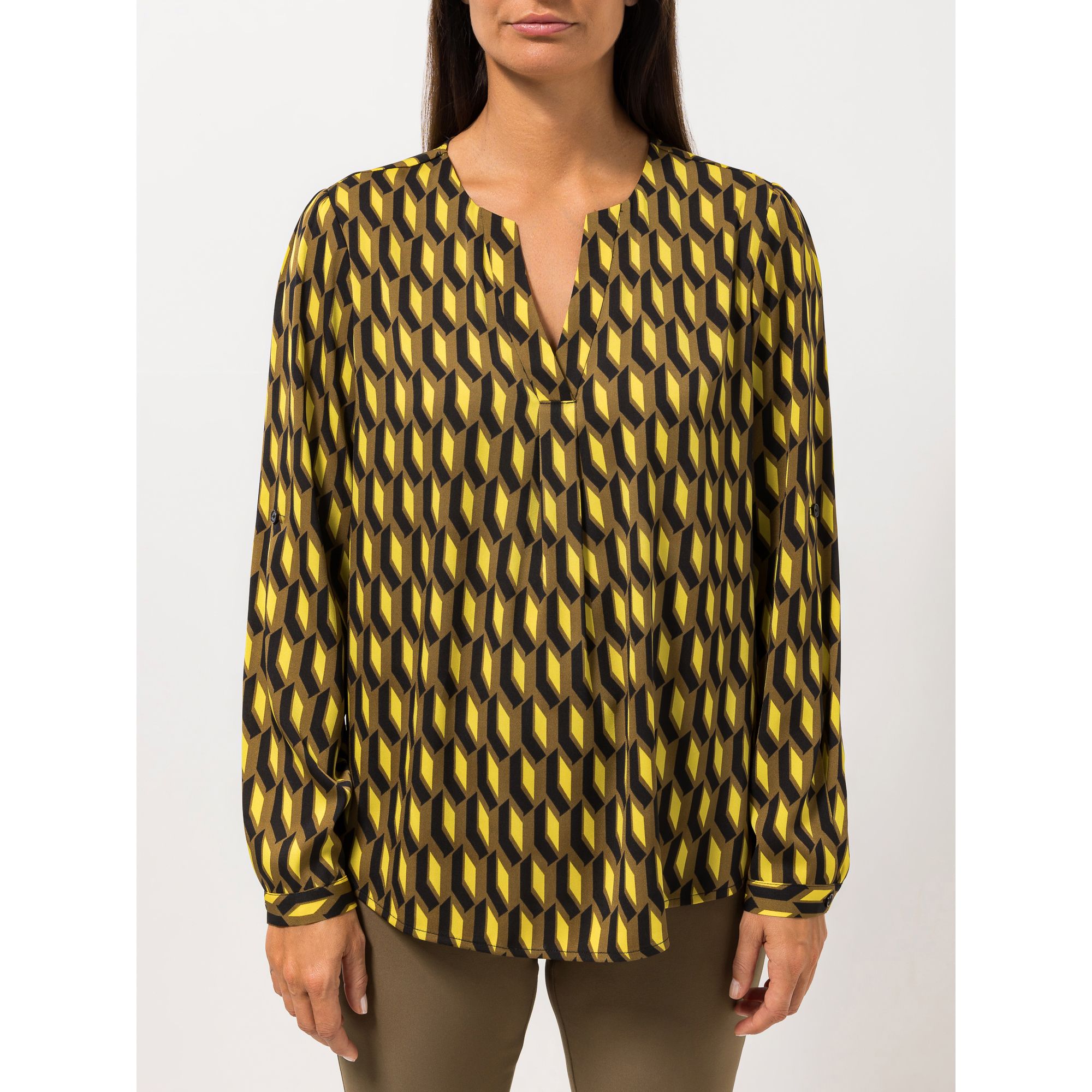 B-Ware STEFFEN SCHRAUT Bluse Mailand Serafino-Ausschnitt Ärmelriegel